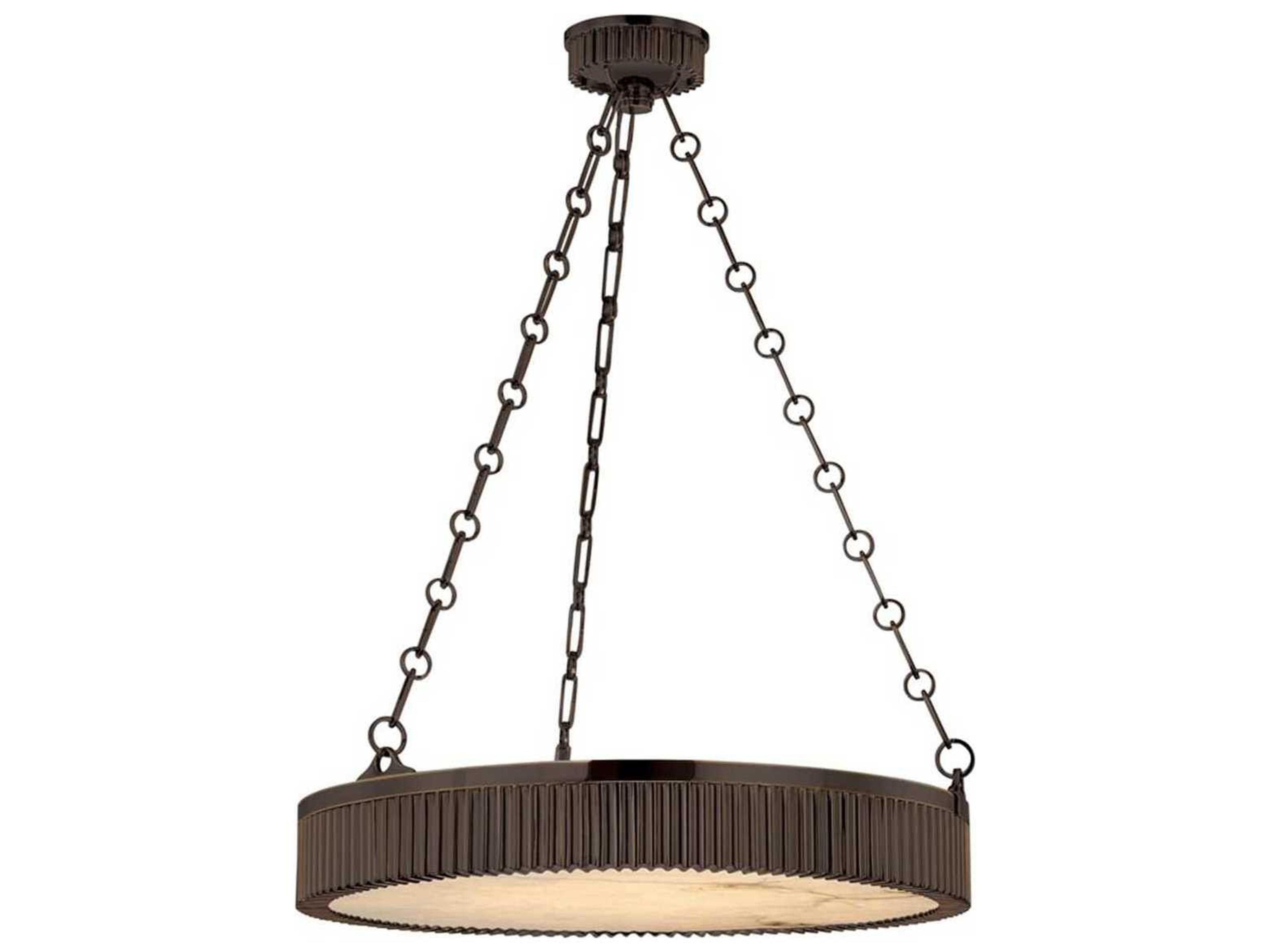 Lynden 5-Light Distressed Bronze Drum Pendant