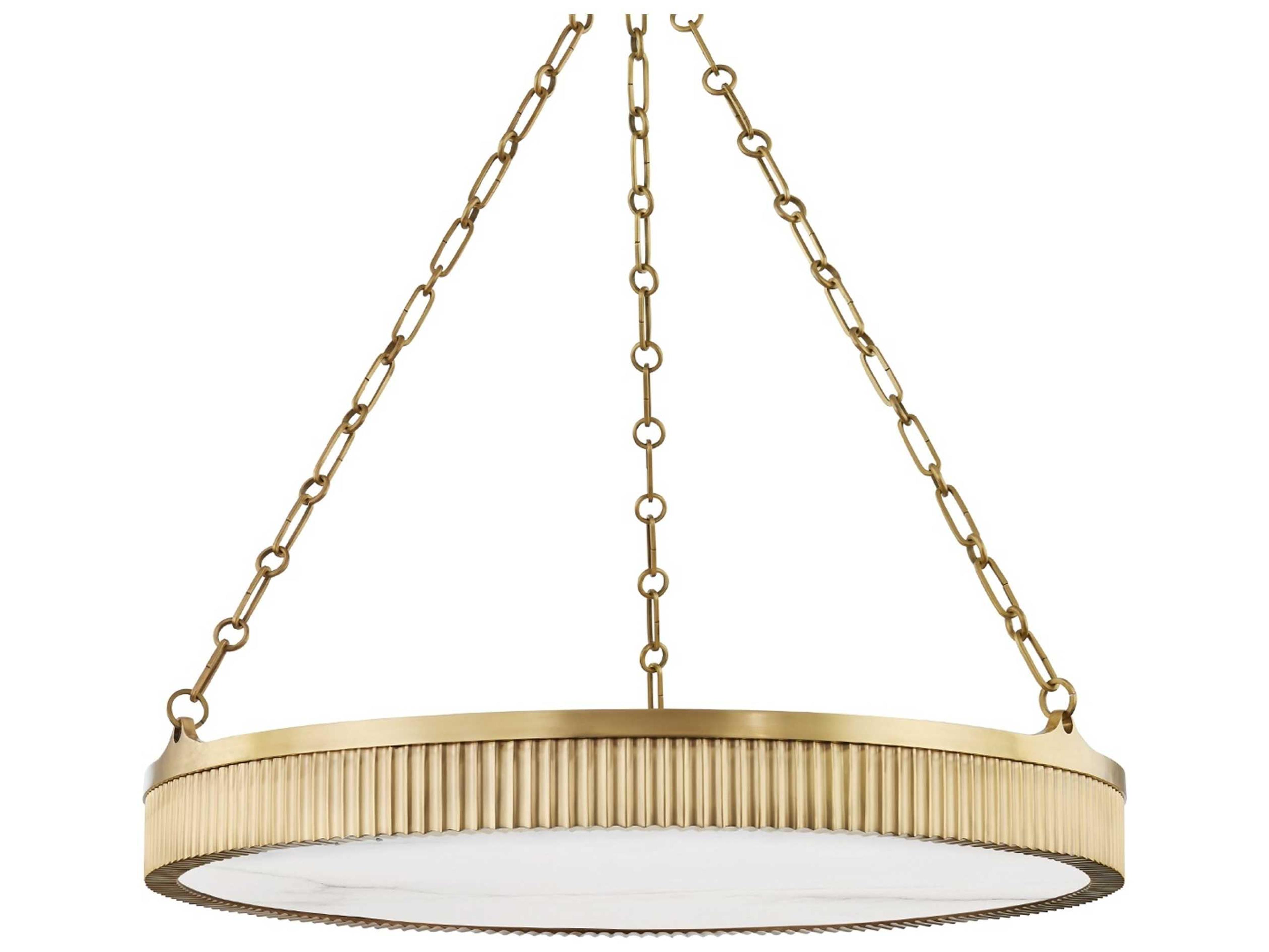 Lynden Chandelier in Aged Brass
