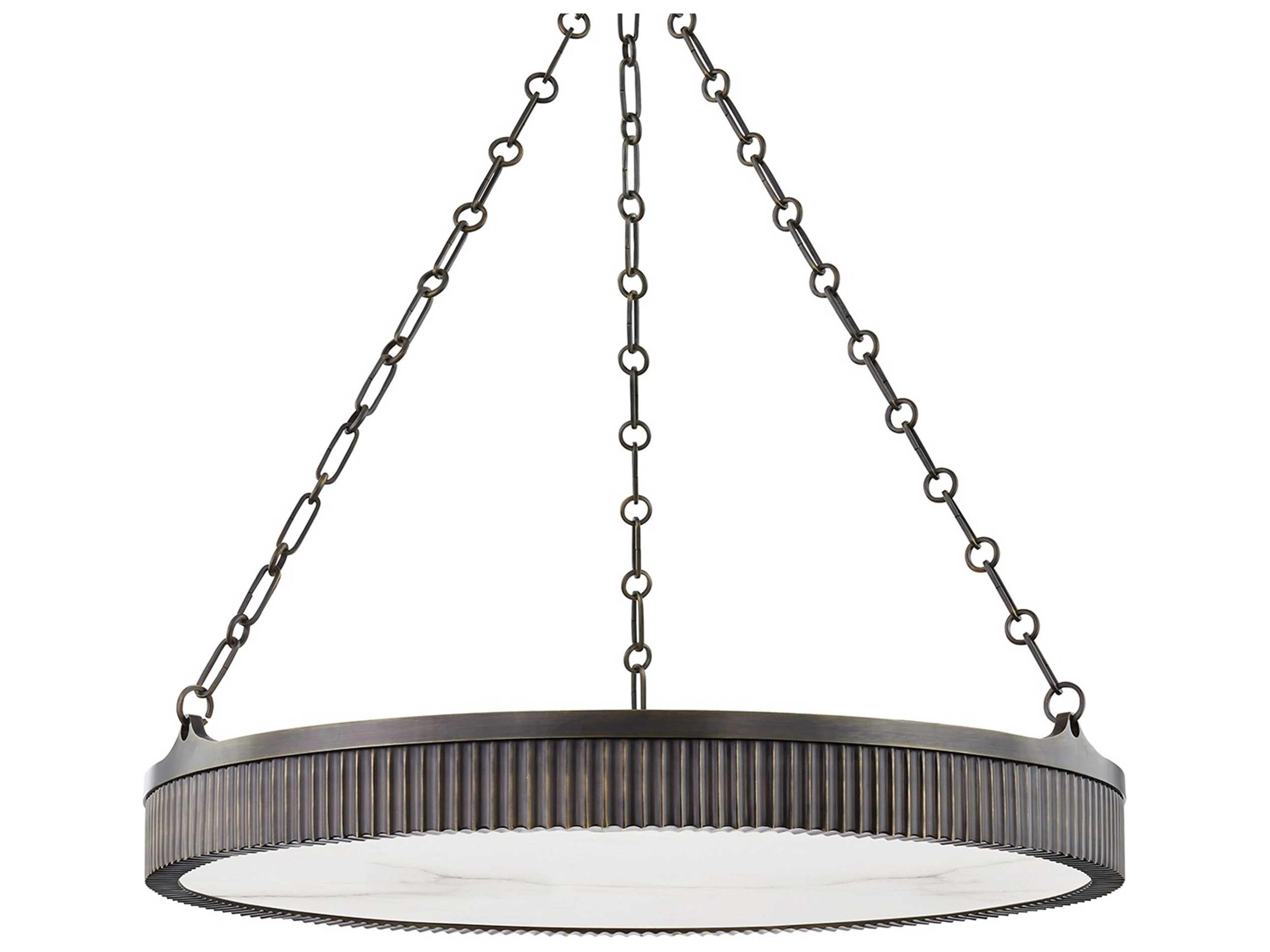 Lynden 8-Light Distressed Bronze Drum Pendant
