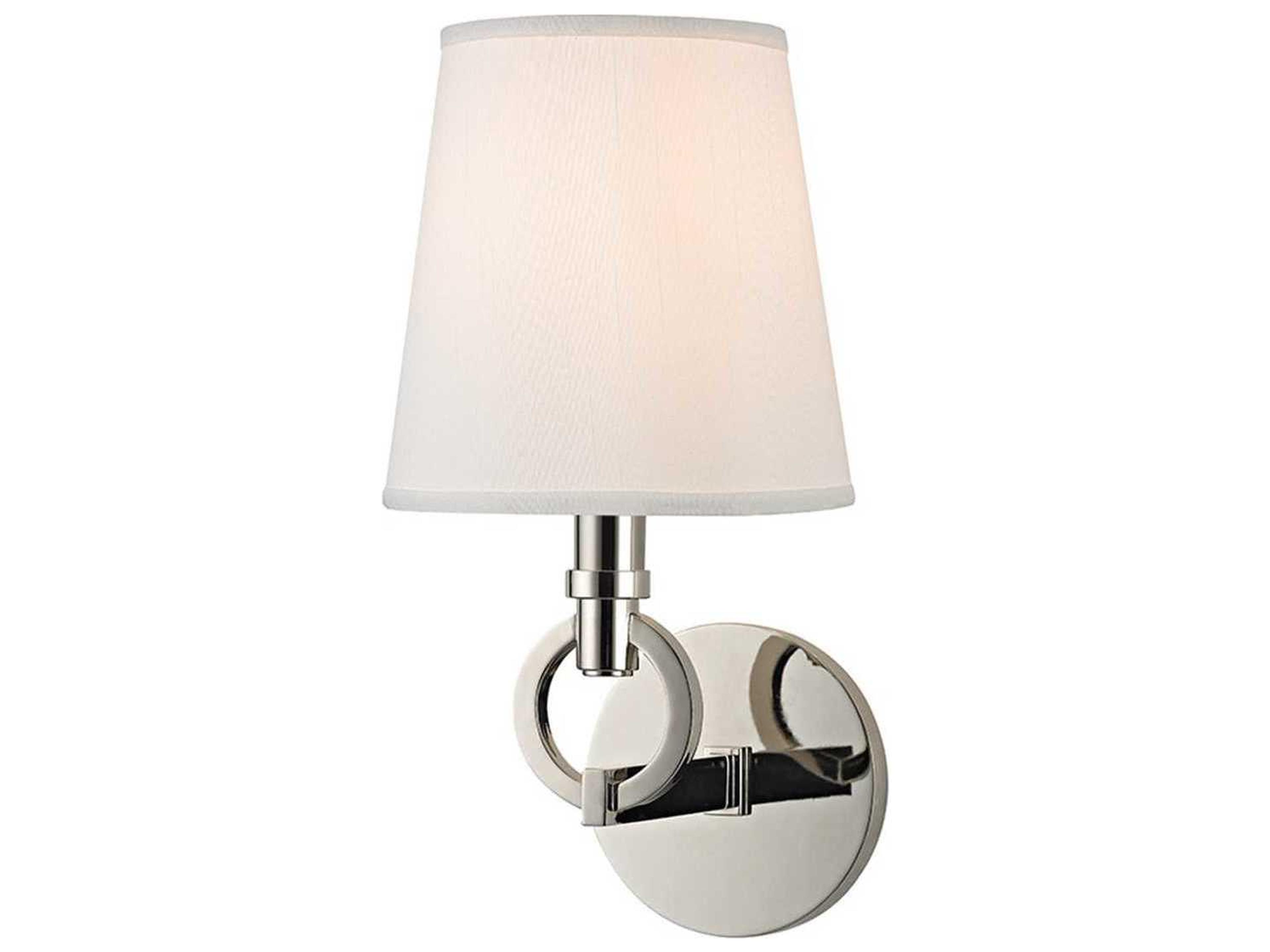 Malibu 1-Light Polished Nickel White Wall Sconce