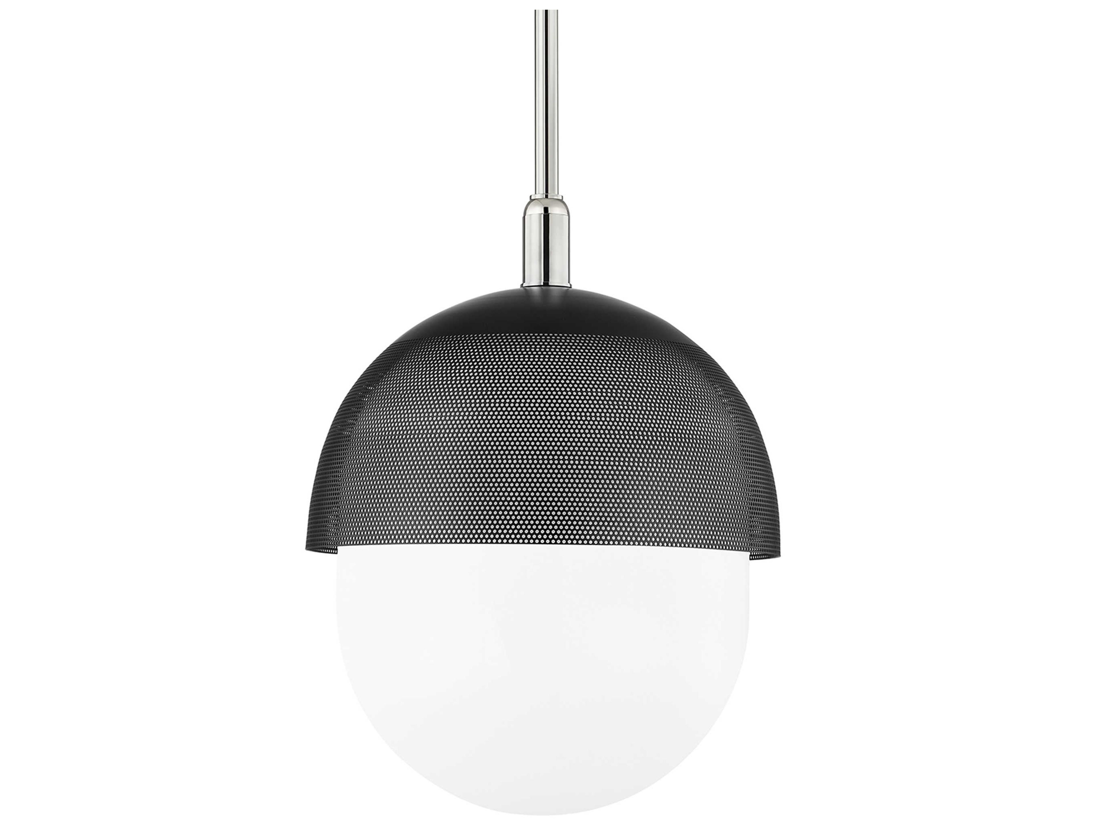 Nyack 1-Light Polished Nickel Black LED Pendant