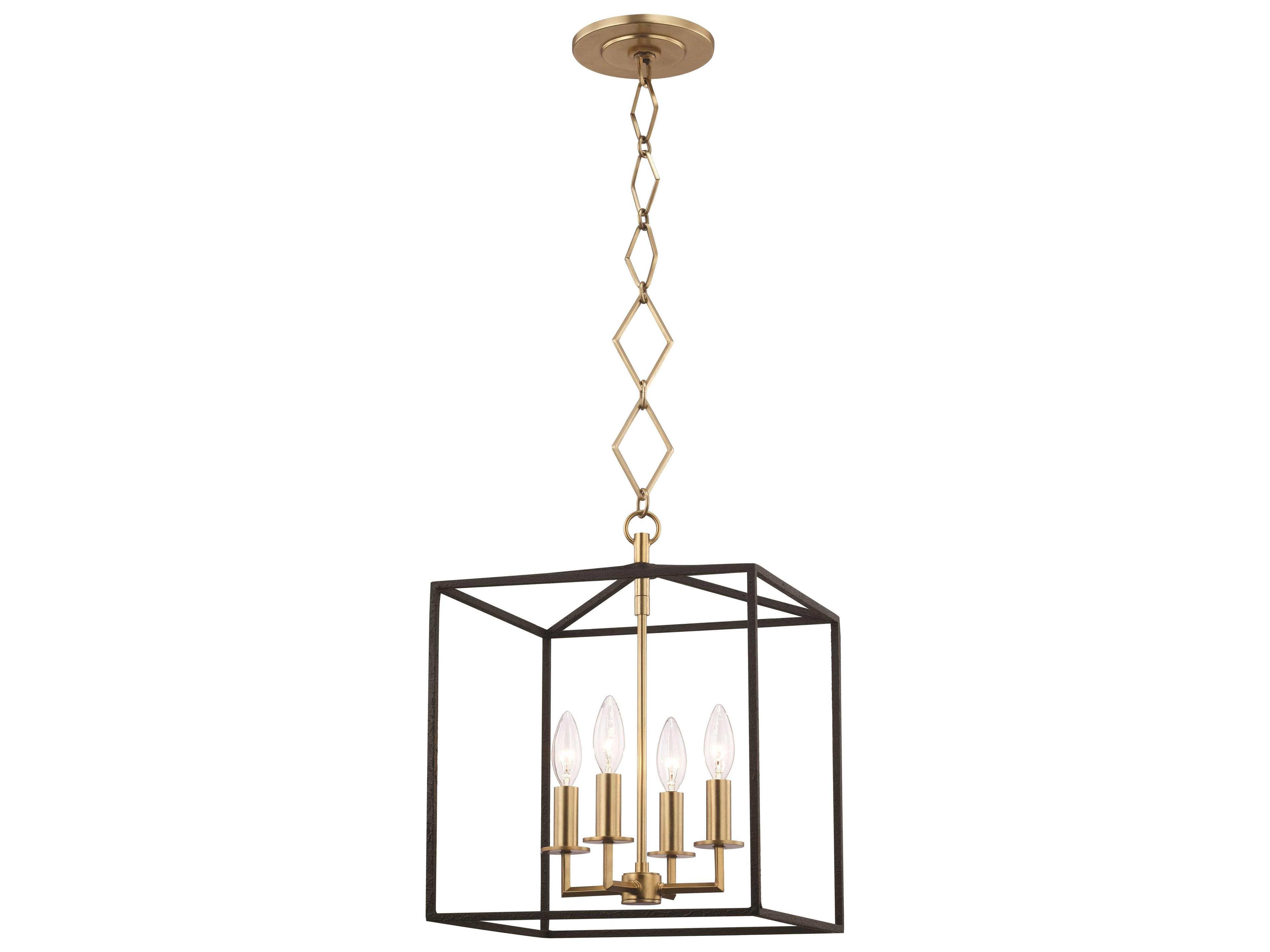 Richie Pendant Light in Aged Brass and Black