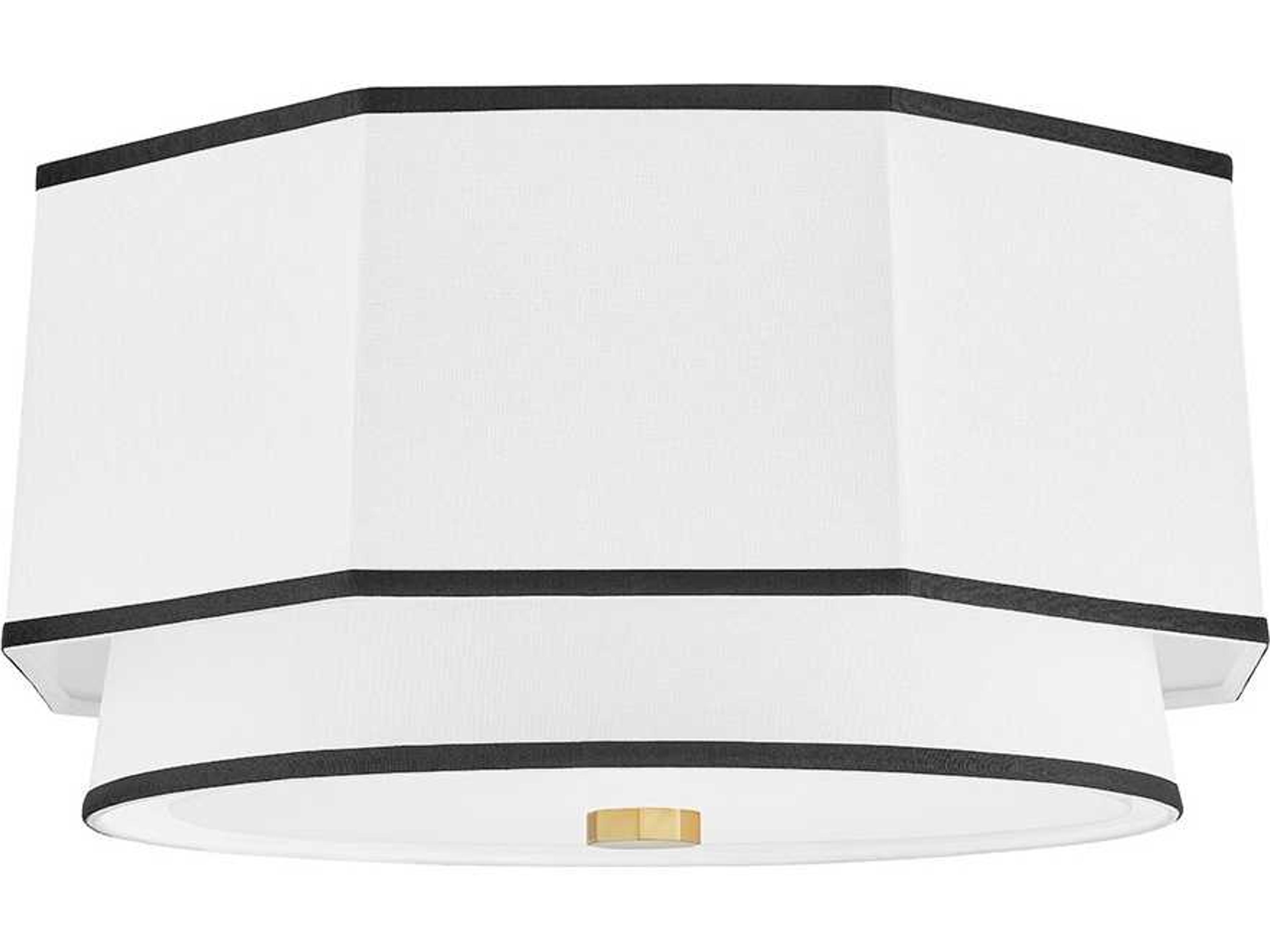 Lighting Riverdale Flush Mount Ceiling Light in Aged Brass