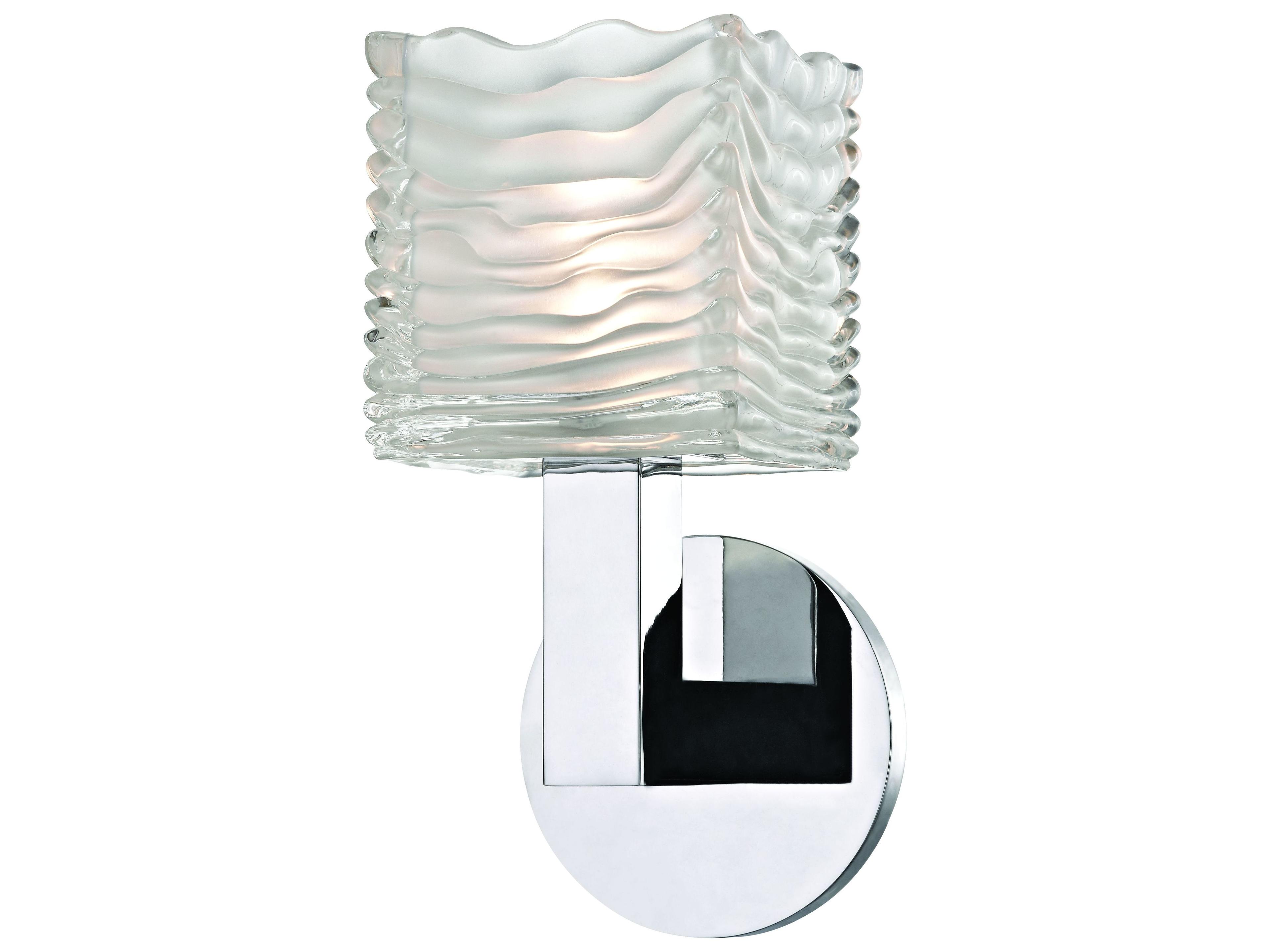 Sagamore 1-Light Polished Chrome Clear Glass LED Wall Sconce