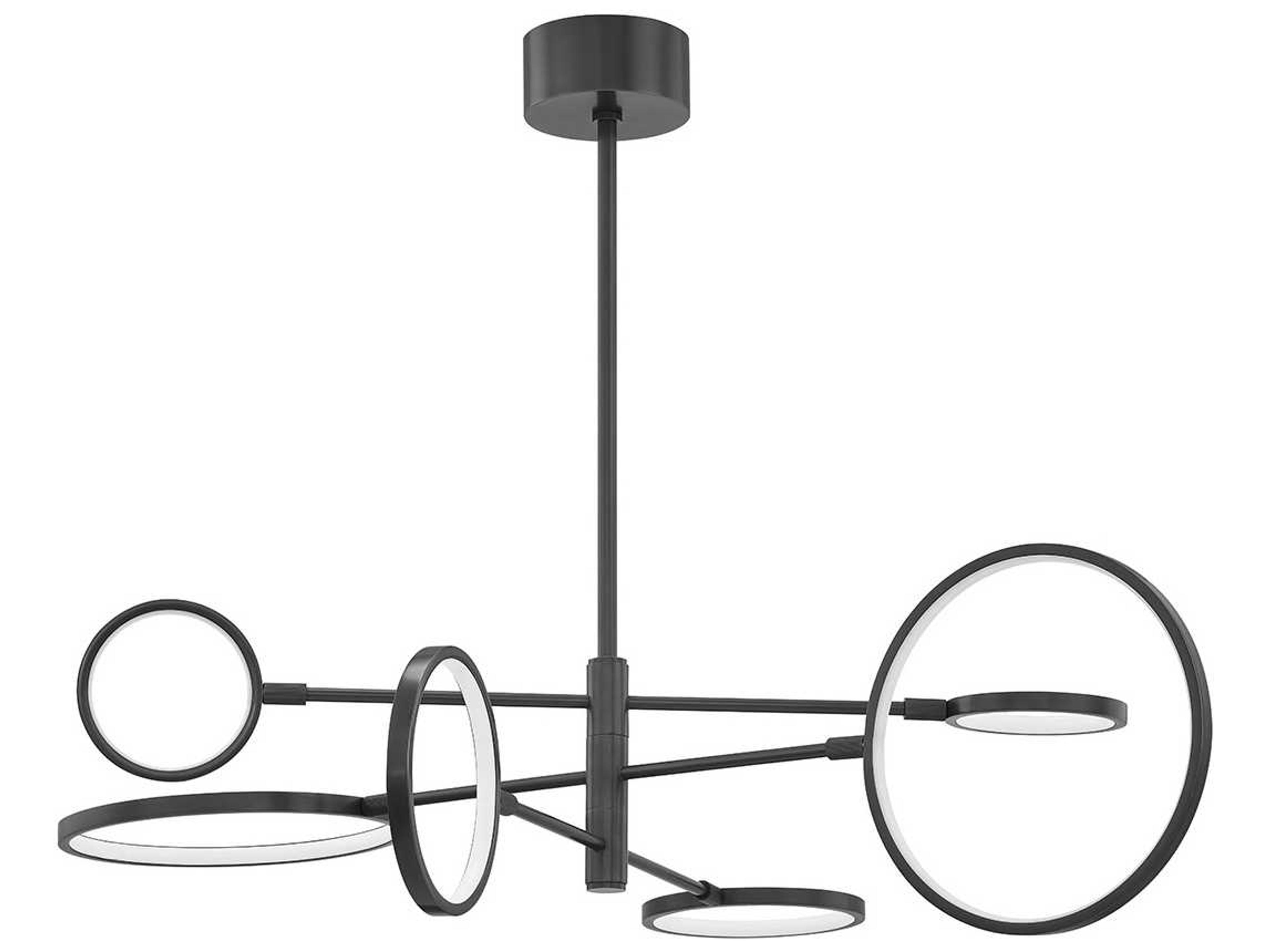 Hudson Valley Saturn 6-Light Old Bronze Glass LED Round Chandelier