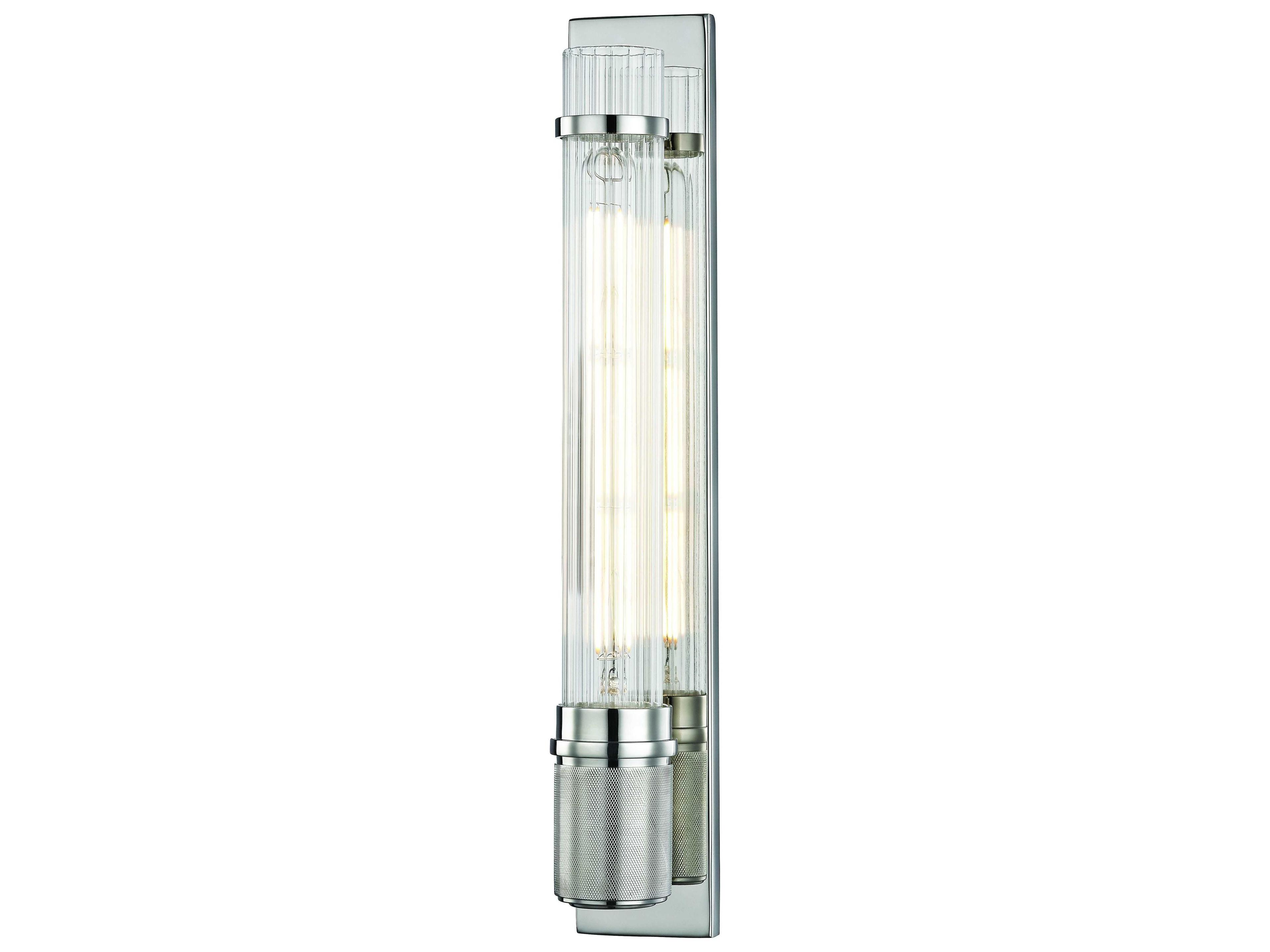 Shaw 1-Light Polished Nickel Glass LED Wall Sconce