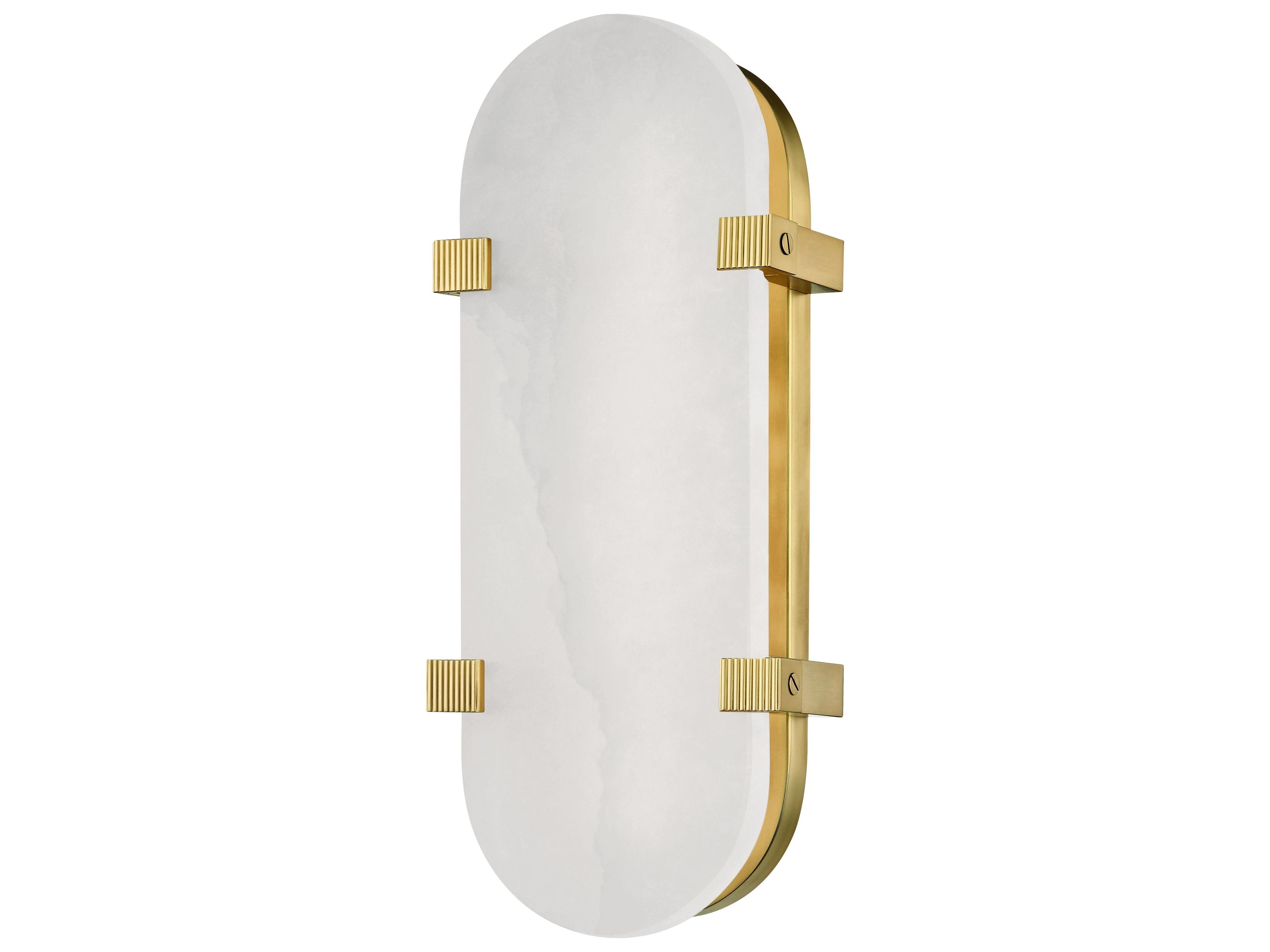 Skylar 1-Light Aged Brass White LED Wall Sconce