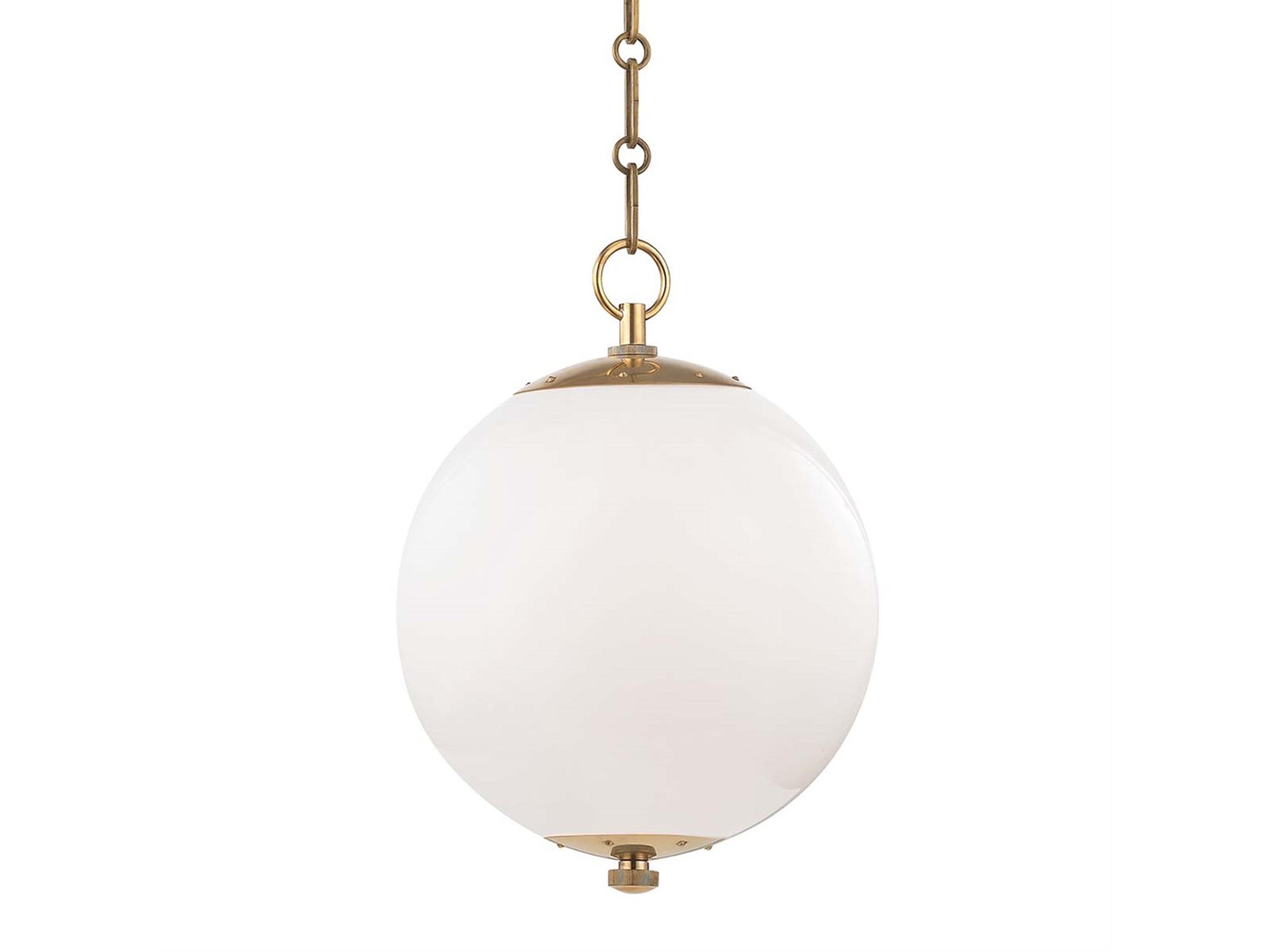 Sphere No.1 Pendant Light in Aged Brass