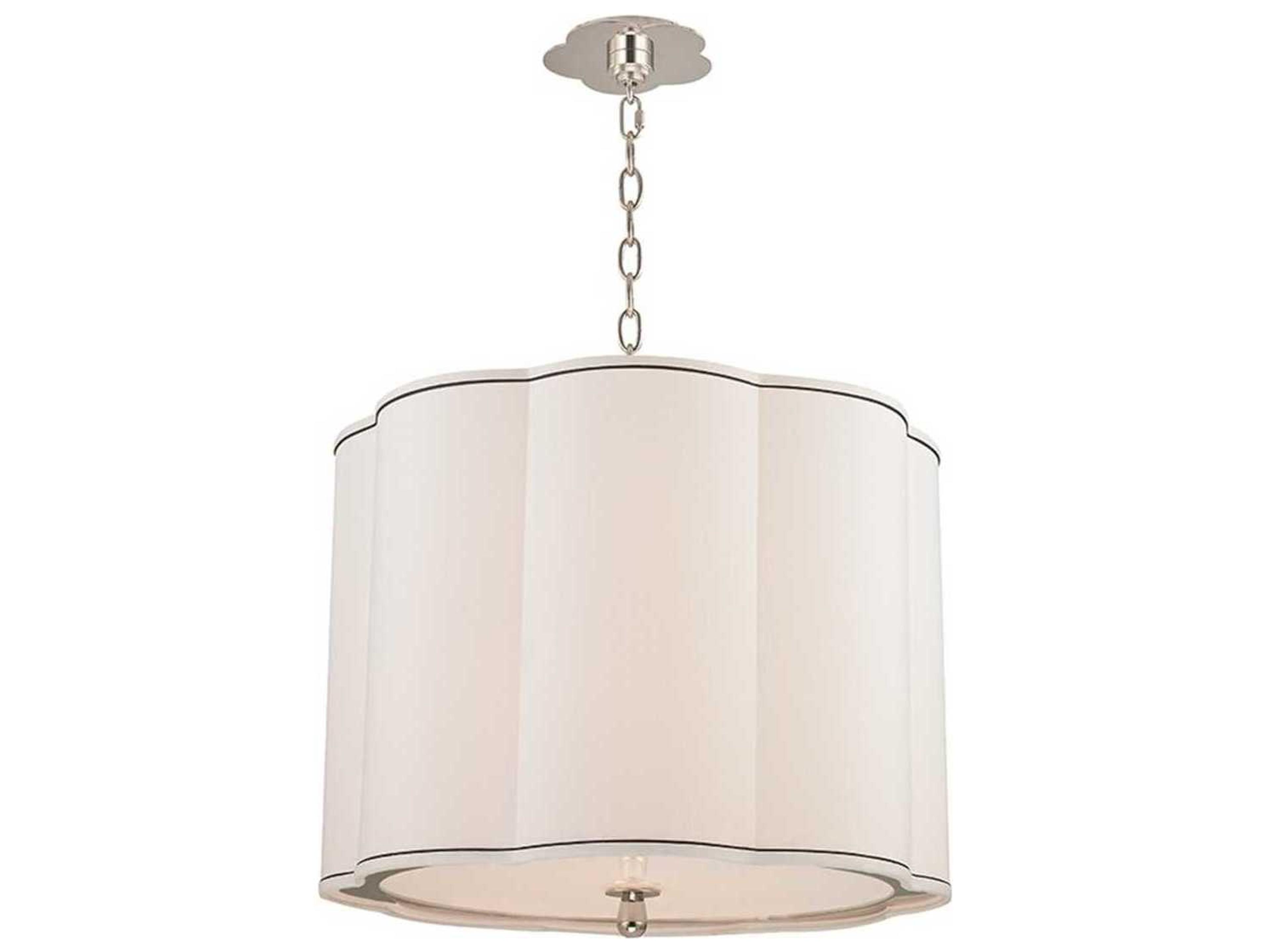 Sweeny 4-Light Polished Nickel White Pendant