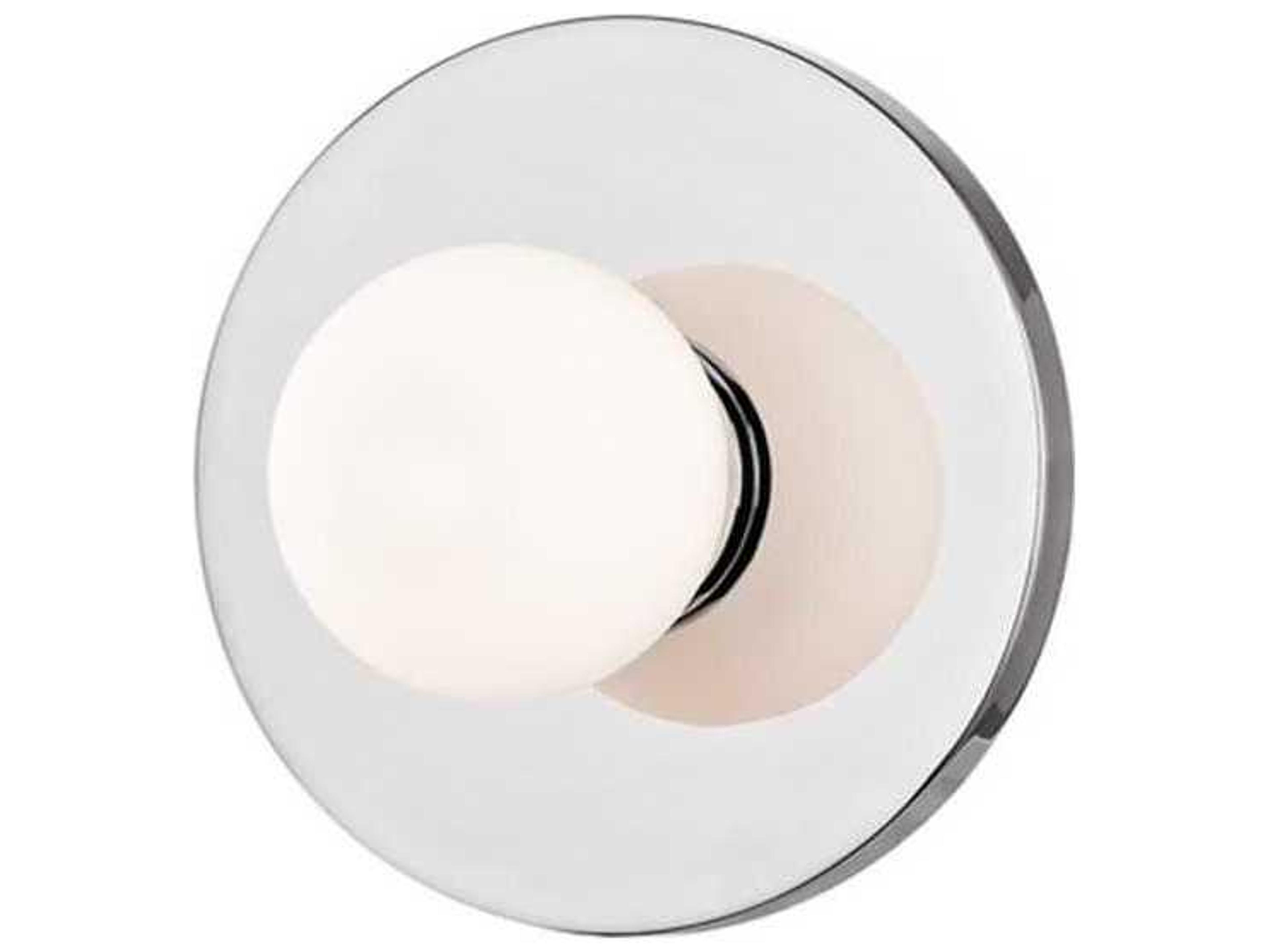 Taft 1-Light Polished Chrome Off White Glass LED Wall Sconce