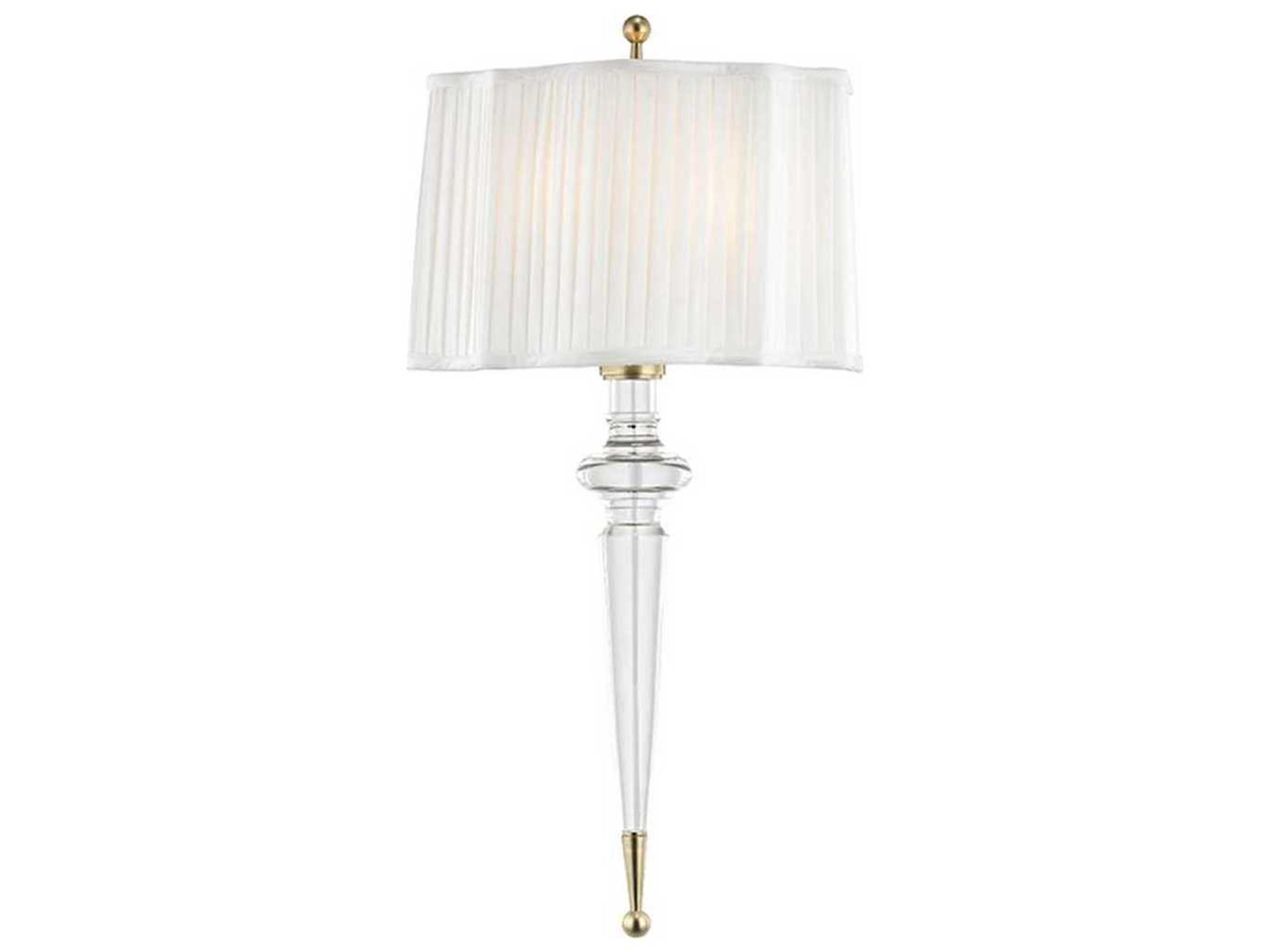 Tipton 2-Light Aged Brass Off White Wall Sconce