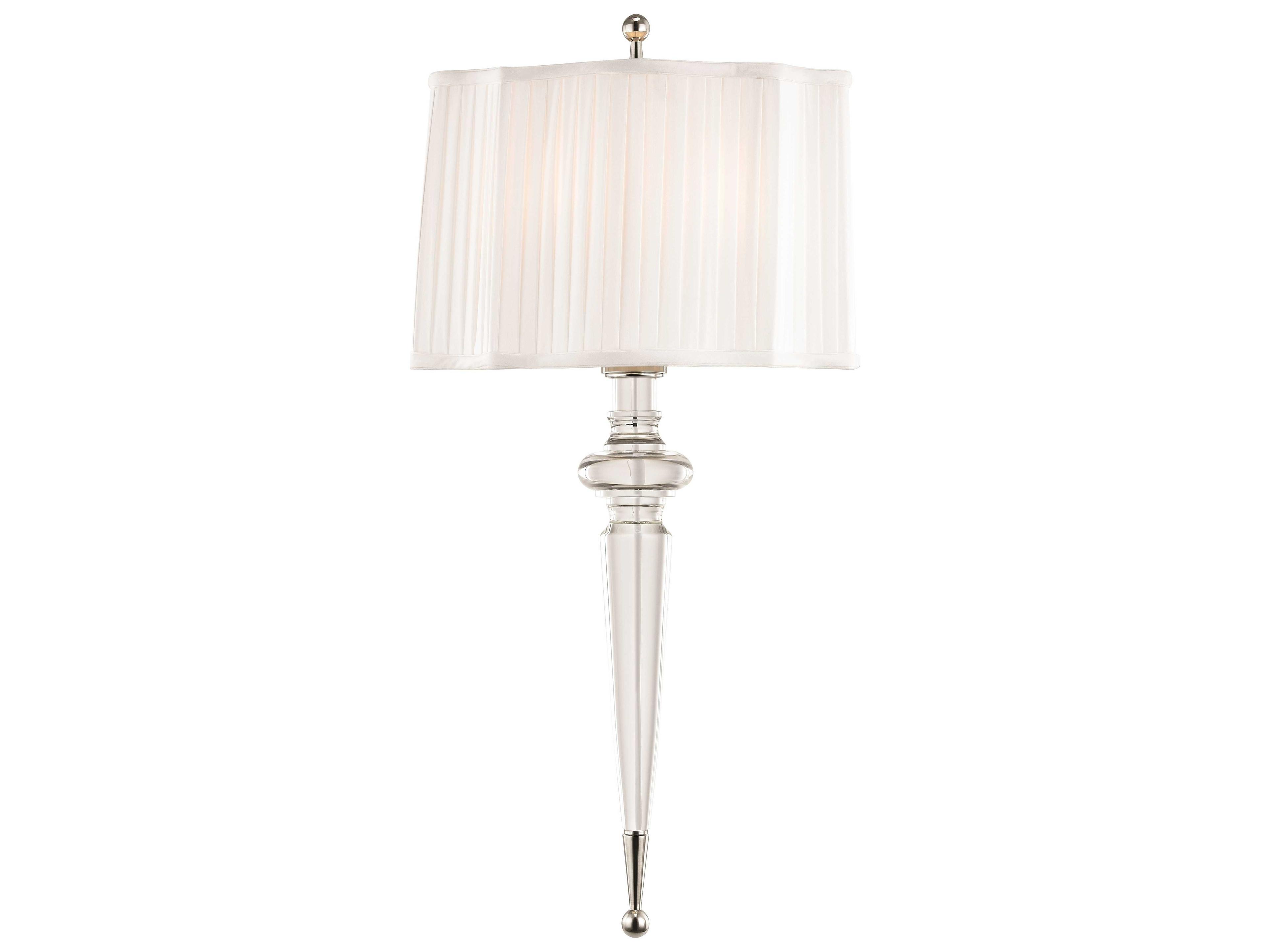 Tipton 2-Light Polished Nickel Off White Wall Sconce