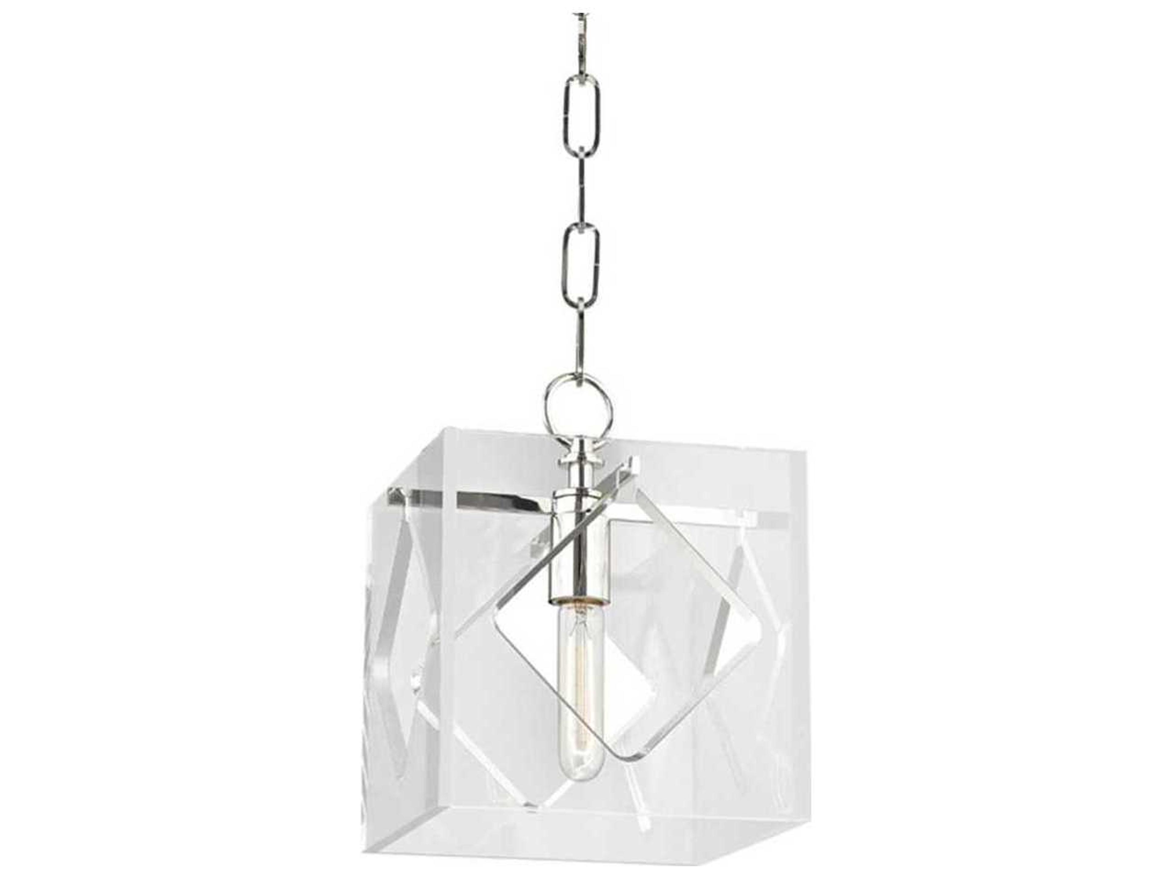 Travis 1-Light Polished Nickel Clear Mini Pendant