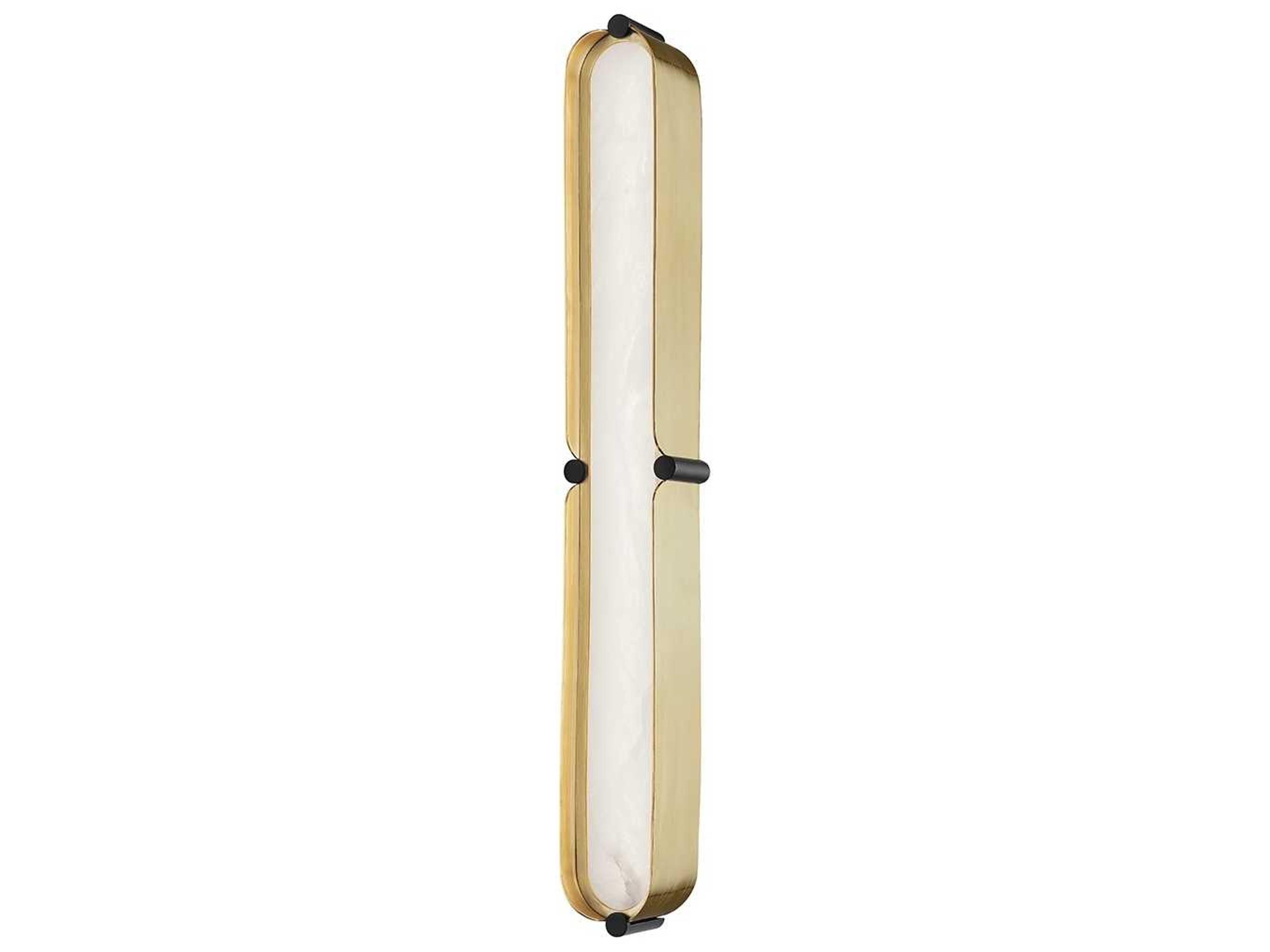 Tribeca 1-Light Aged Brass Black LED Vanity Light