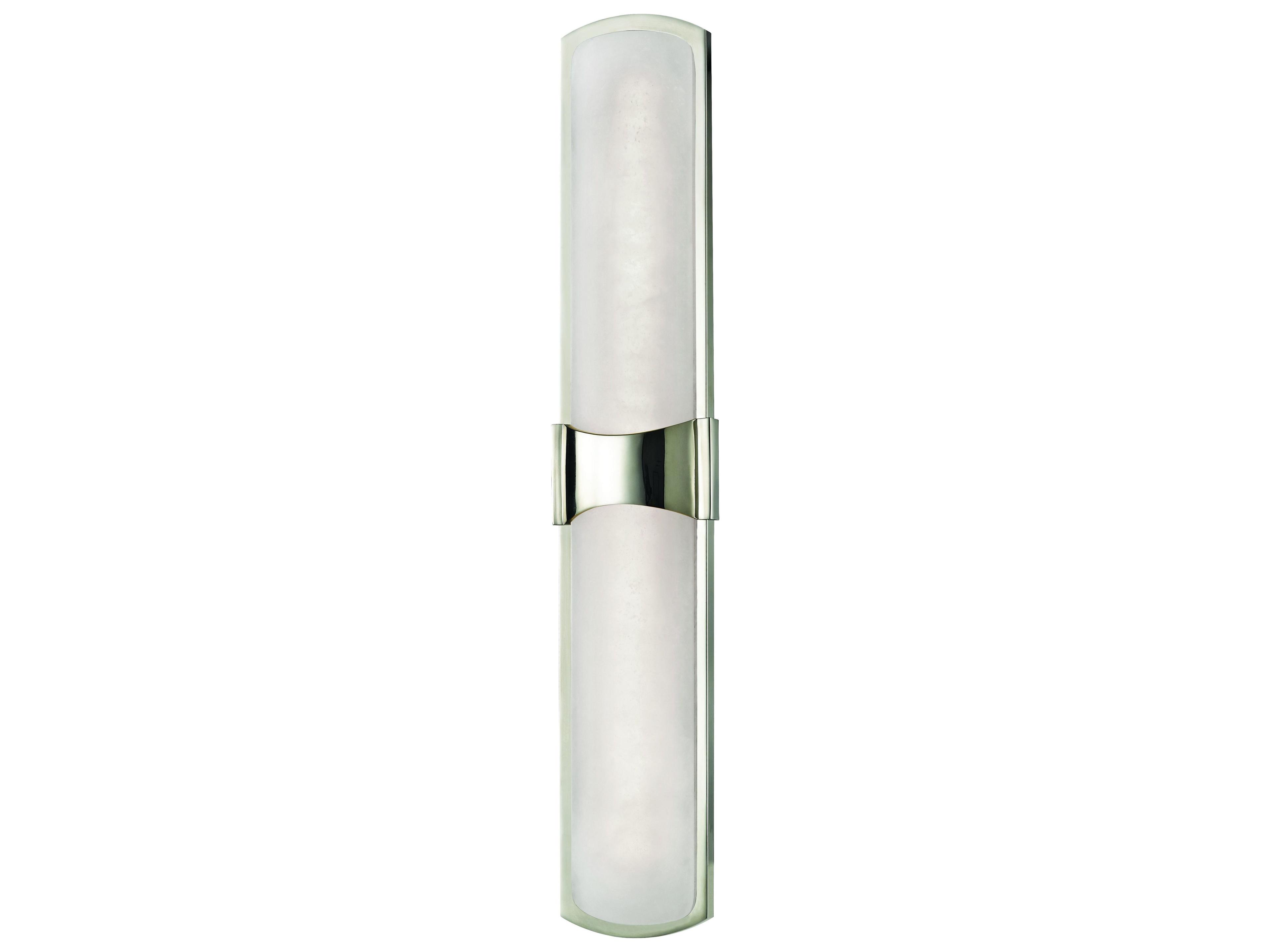 Valencia 2-Light Polished Nickel White LED Wall Sconce
