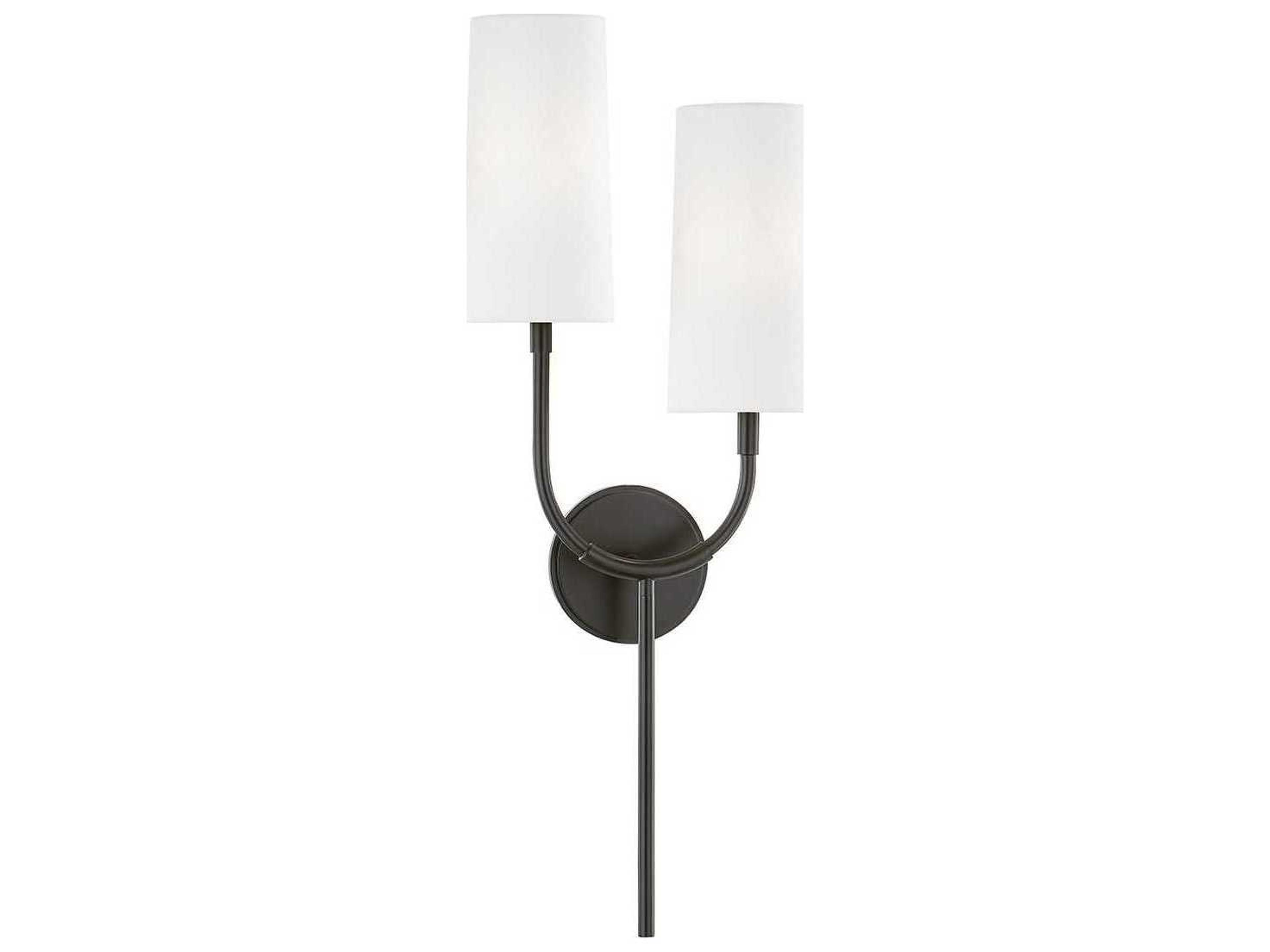 Vesper 2-Light Old Bronze Wall Sconce