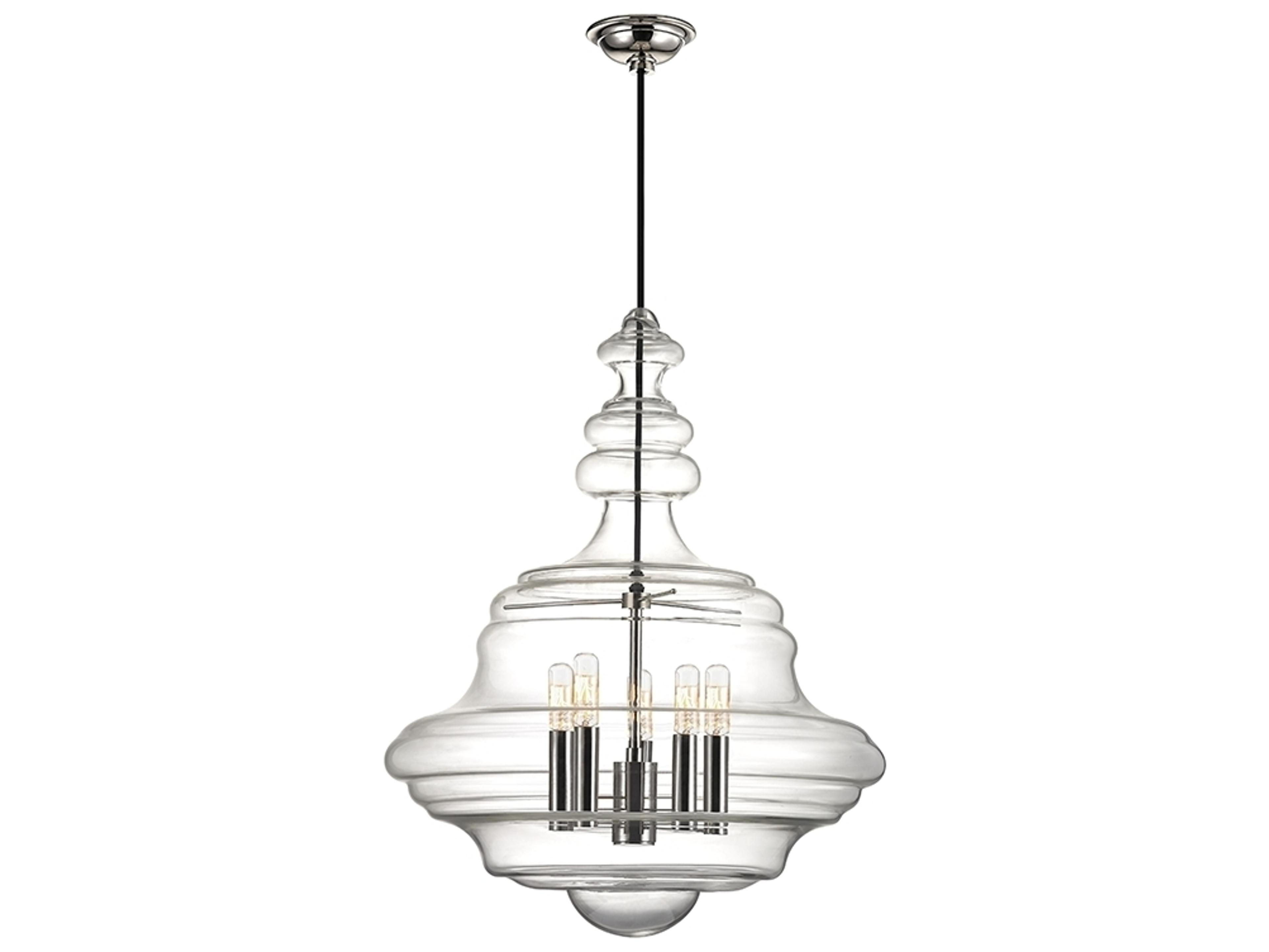 Washington Pendant Light in Polished Nickel