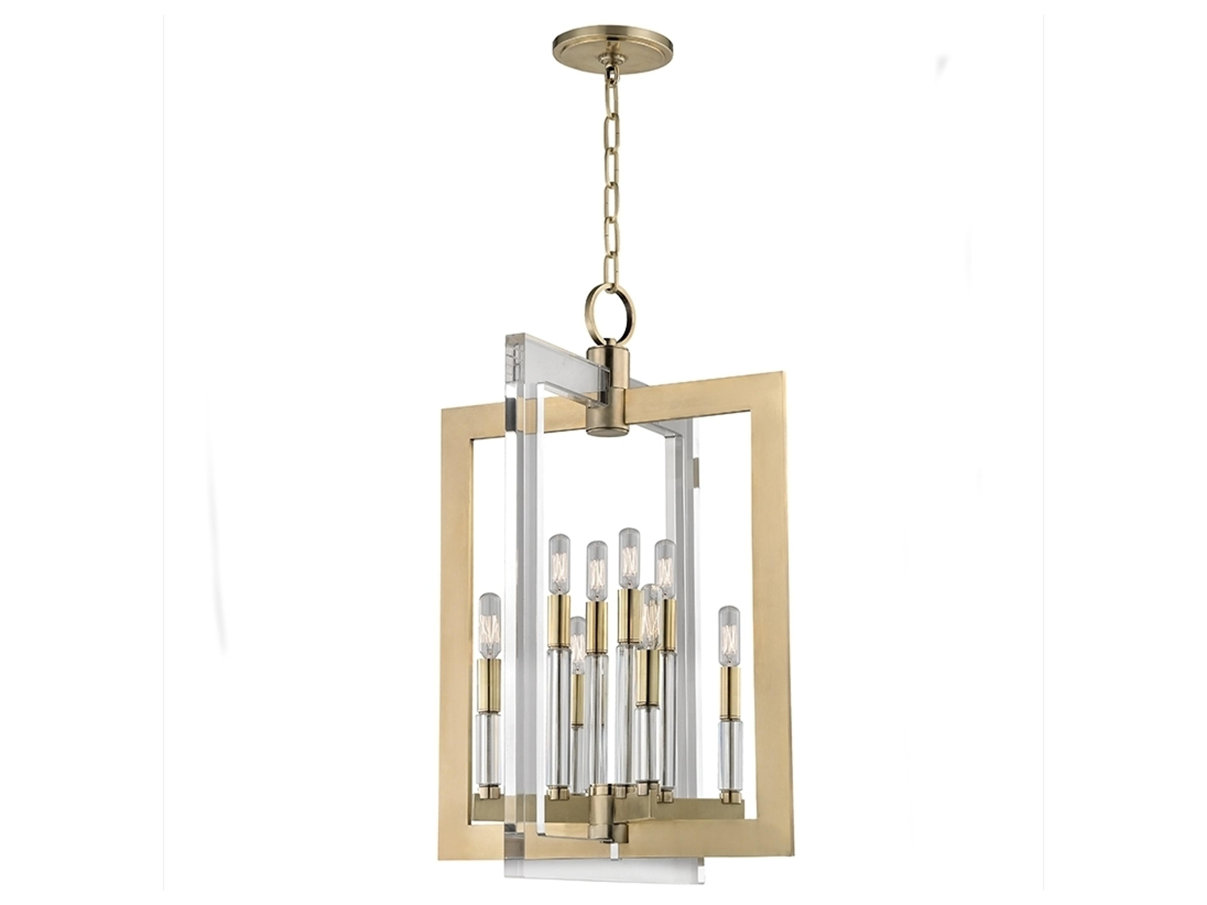 Wellington 8-Light Aged Brass Candelabra Chandelier