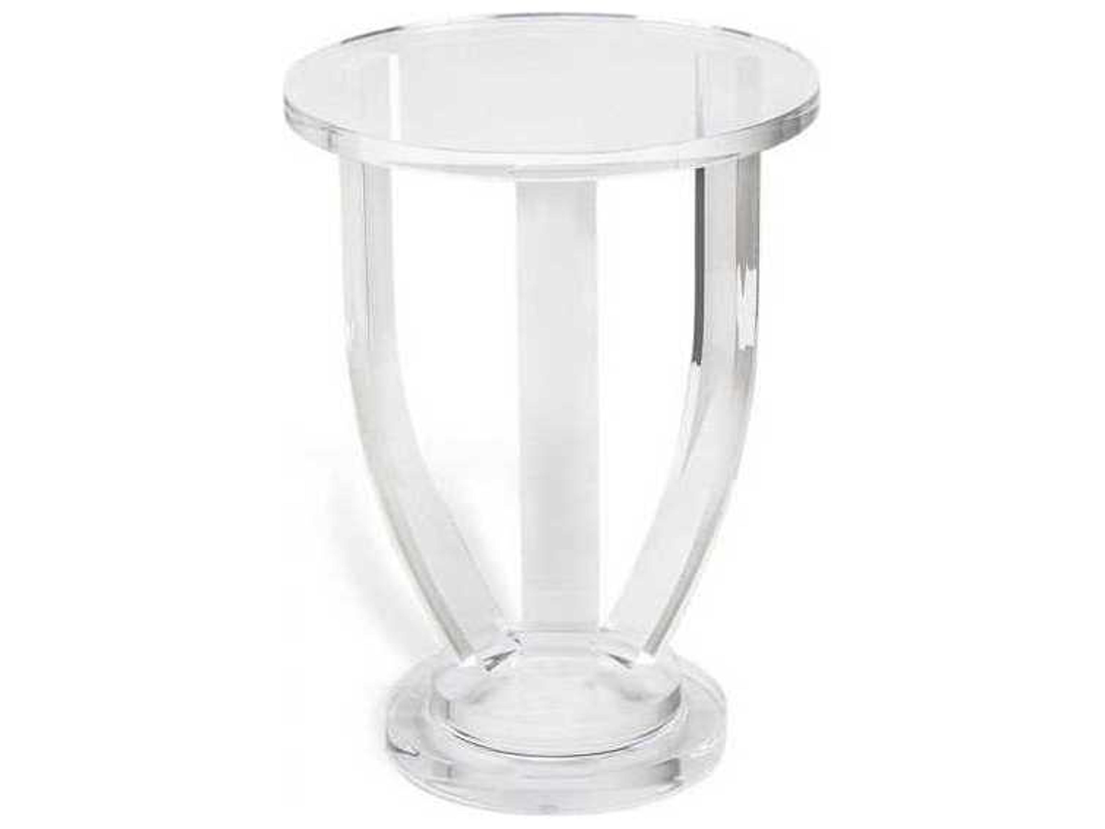 Interlude Home Round Clear End Table