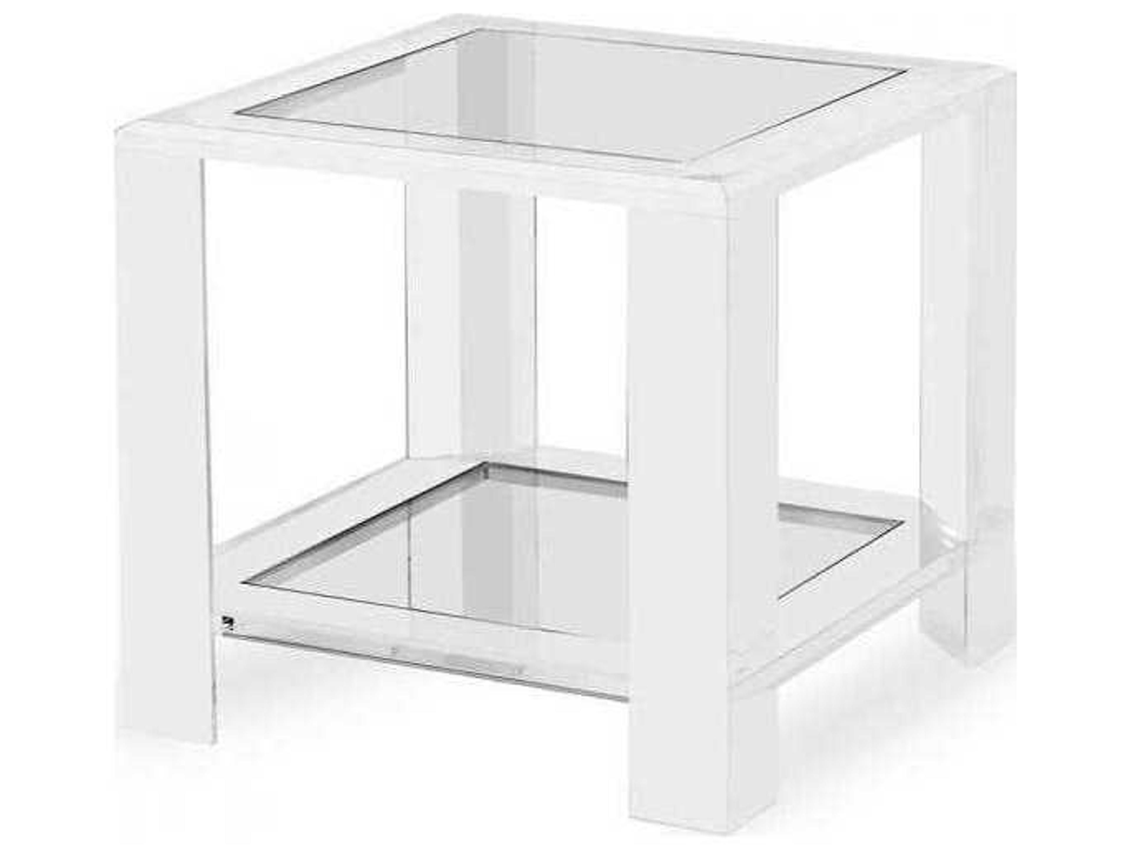 Surrey Side Table Acrylic and Glass End Table