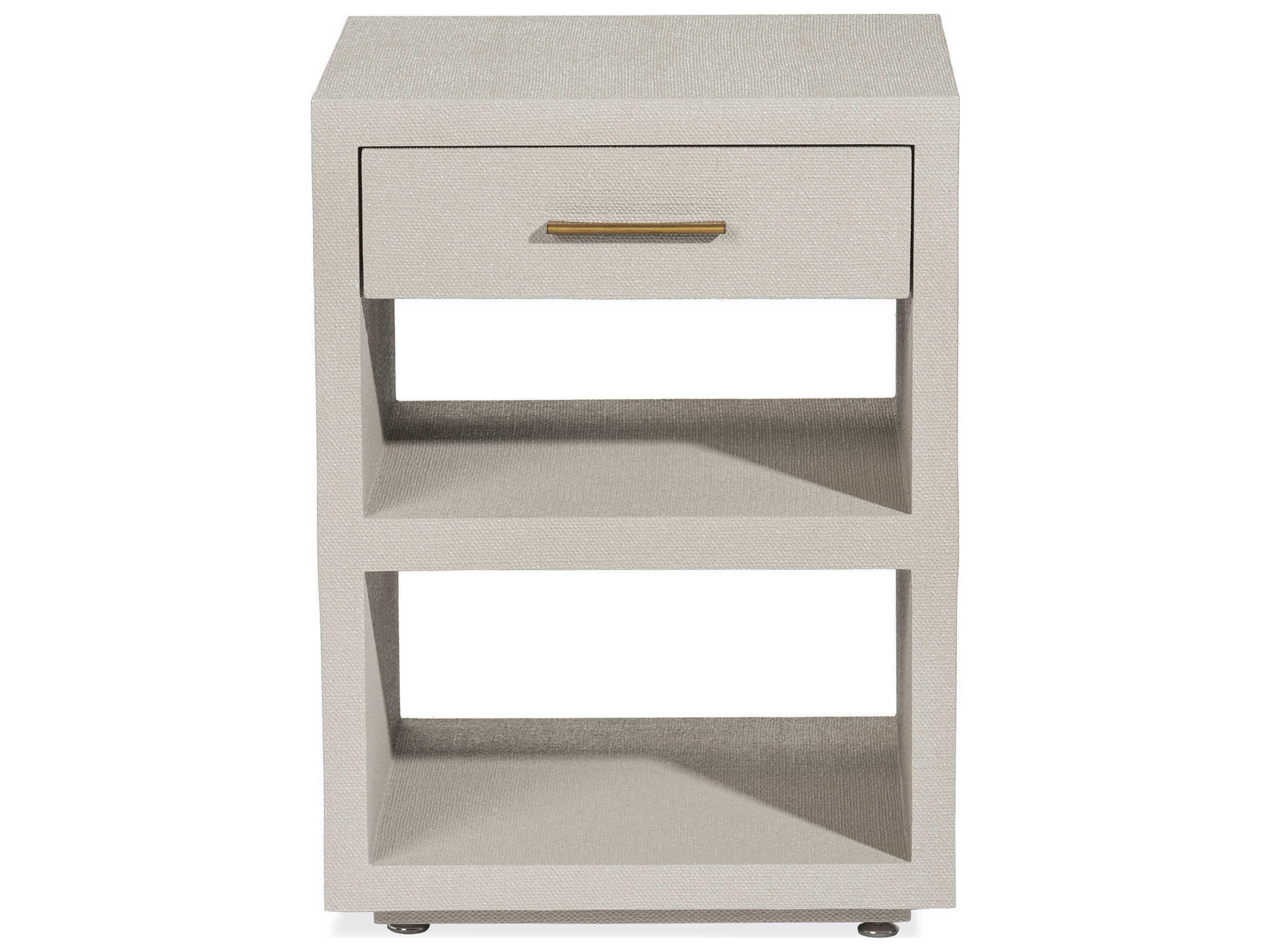 Interlude Home Livia 1-Drawer Beige Chest Nightstand