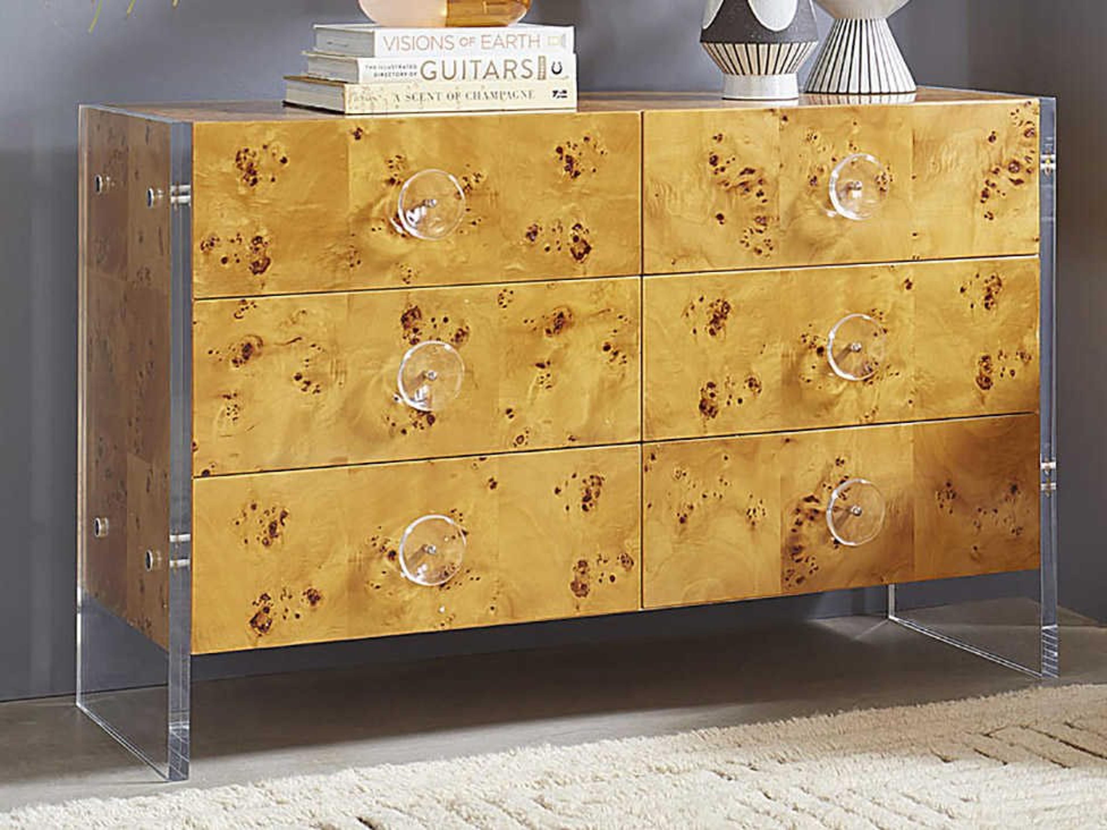 Jonathan Adler Bond 6-Drawers Brown Double Dresser