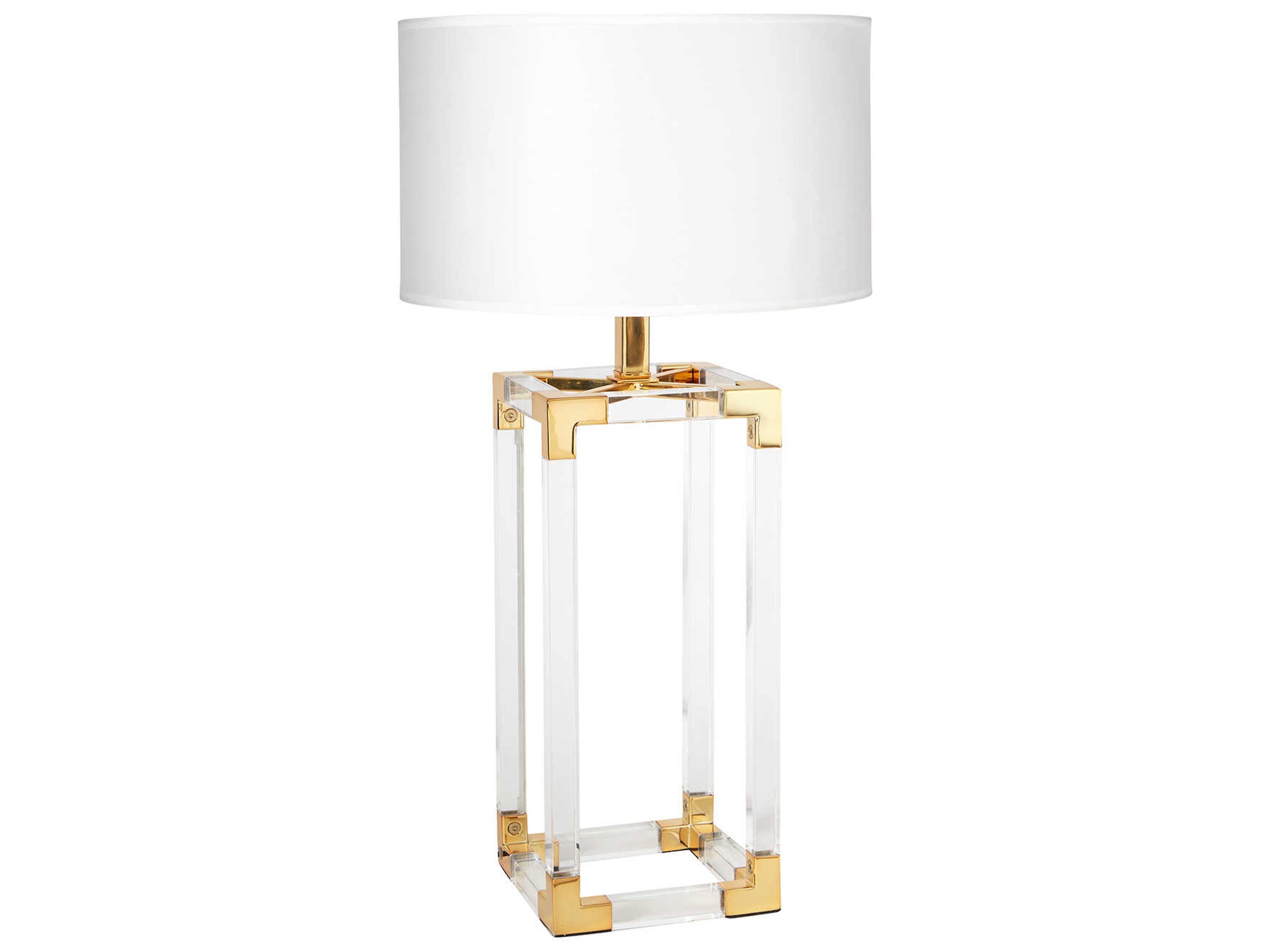 Jacques Clear Brass Buffet Lamp
