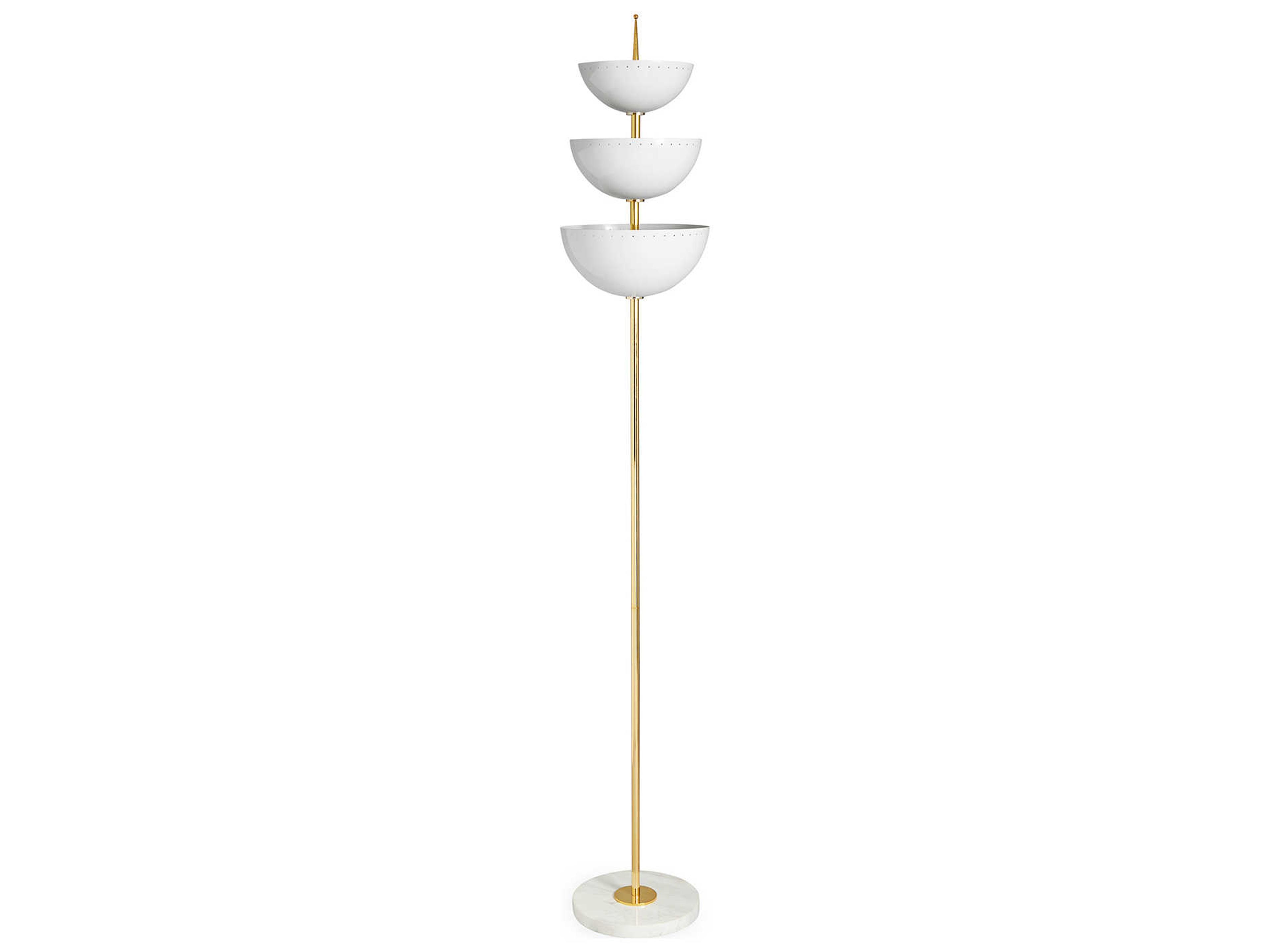 Lisbon Torchiere Floor Lamp Polished Brass