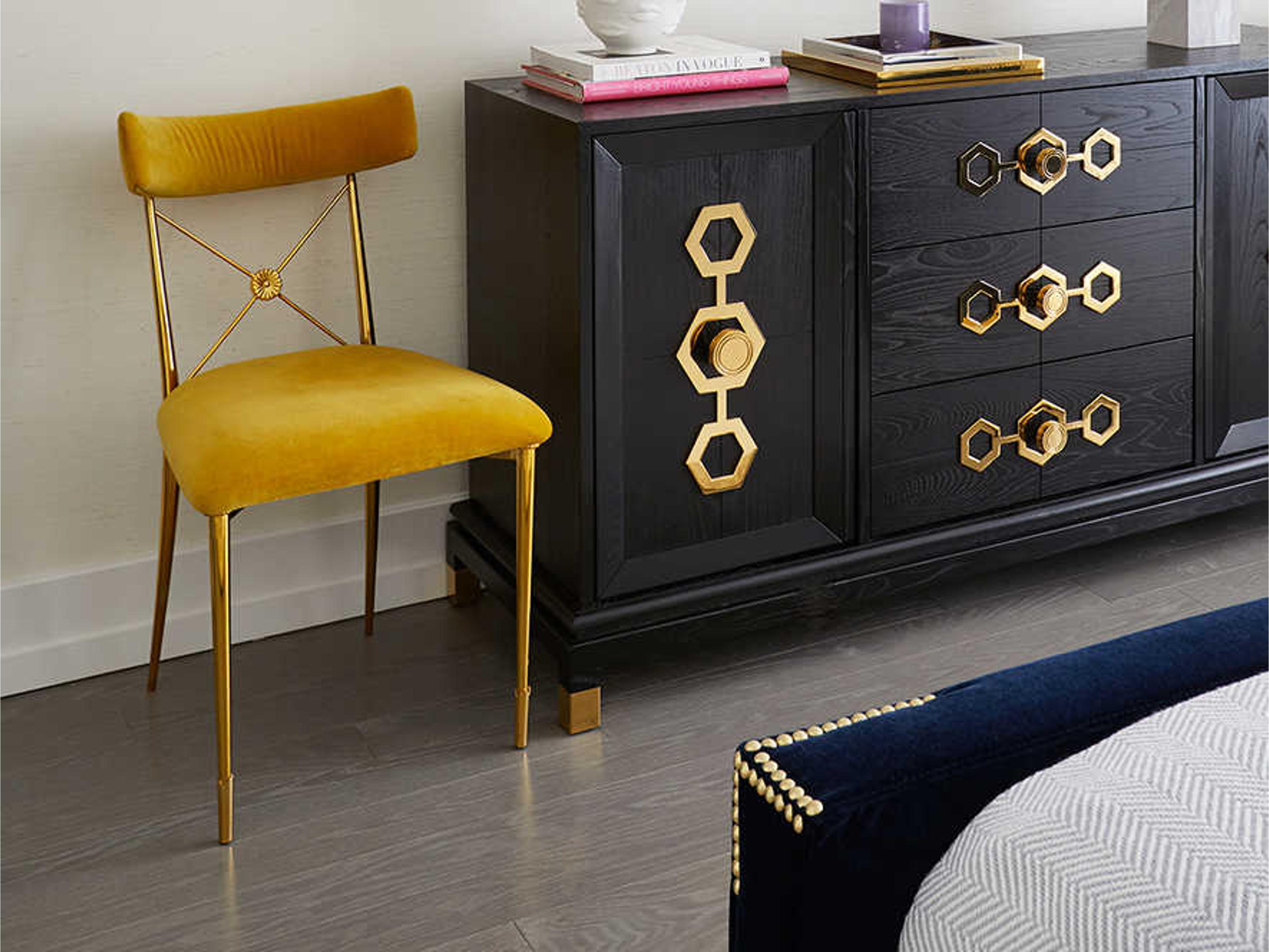 Jonathan Adler Rider Gold Side Dining Chair