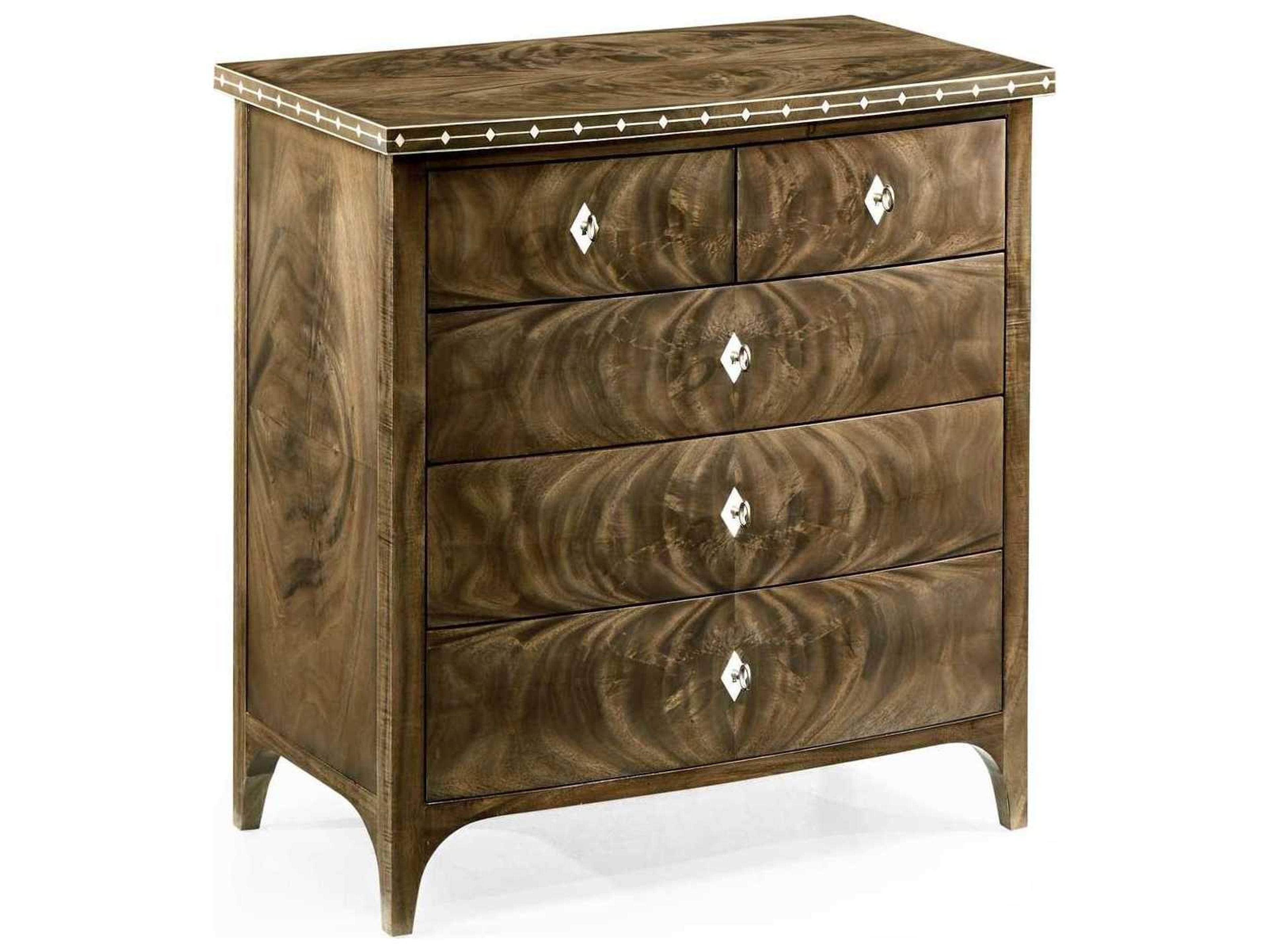 Buckingham Brown Mahogany Wood Chest Nightstand