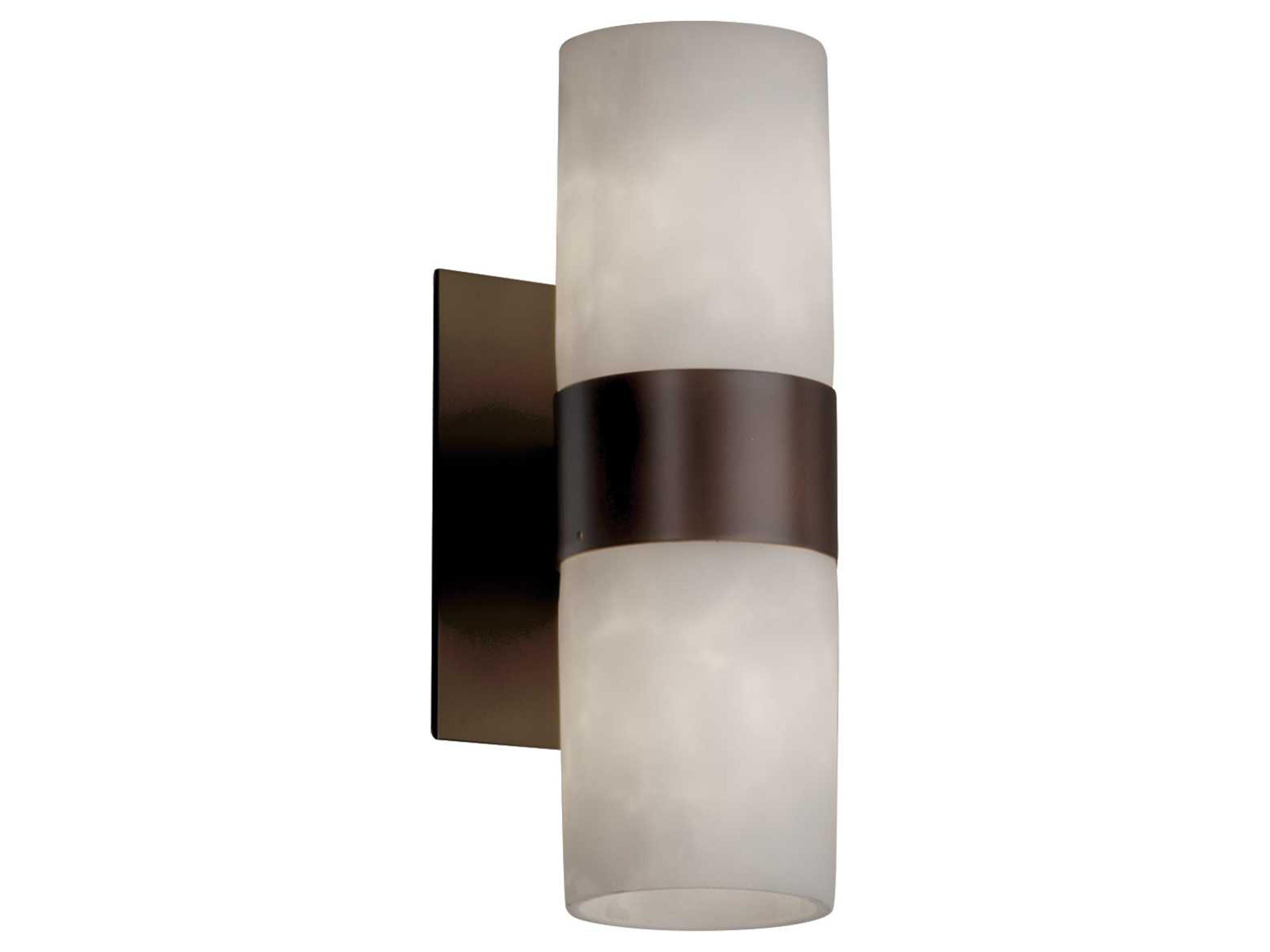 Clouds 2-Light Bronze Glass Wall Sconce