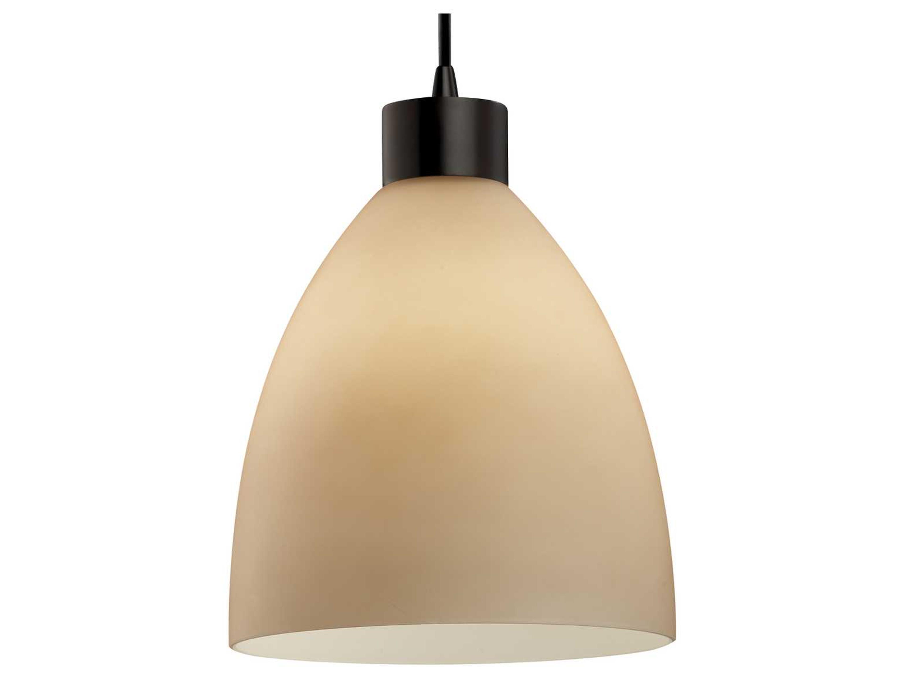 Fusion 1-Light Black Glass Bell Mini Pendant