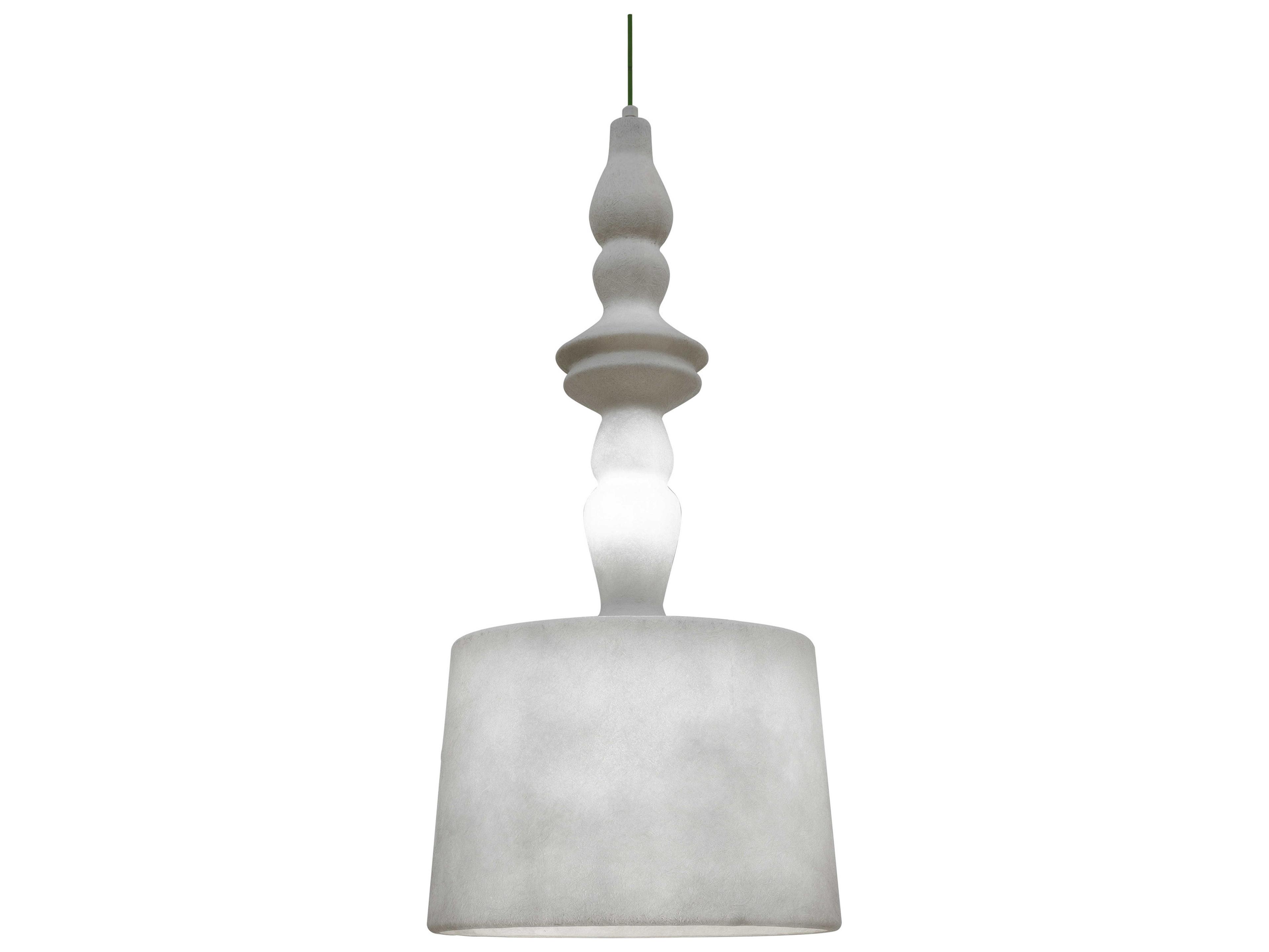 Alibabig Outdoor Pendant Light in White Fiberglass