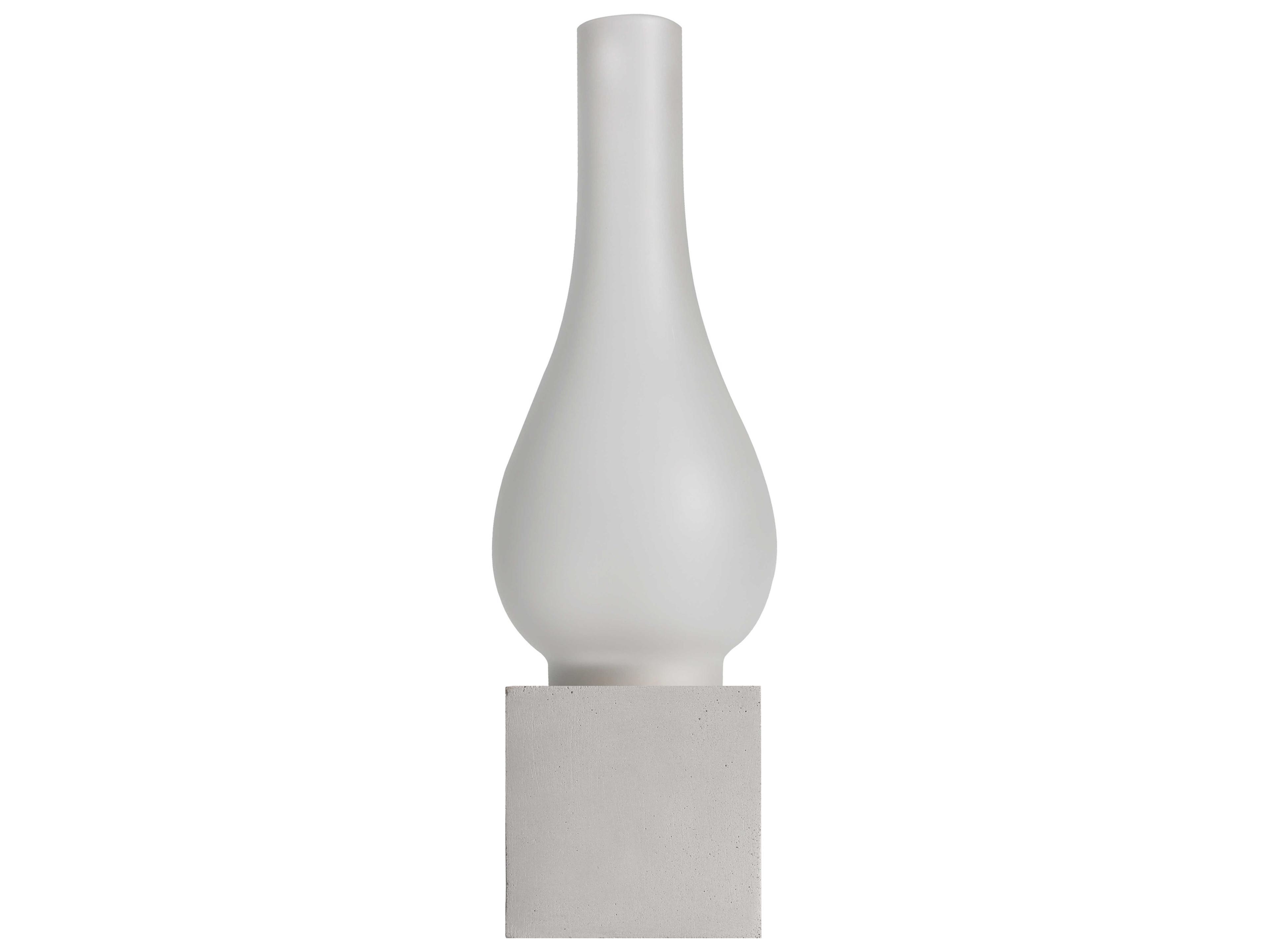 Amarcord LED White Table Lamp with Frosted Transparent Glass Shade