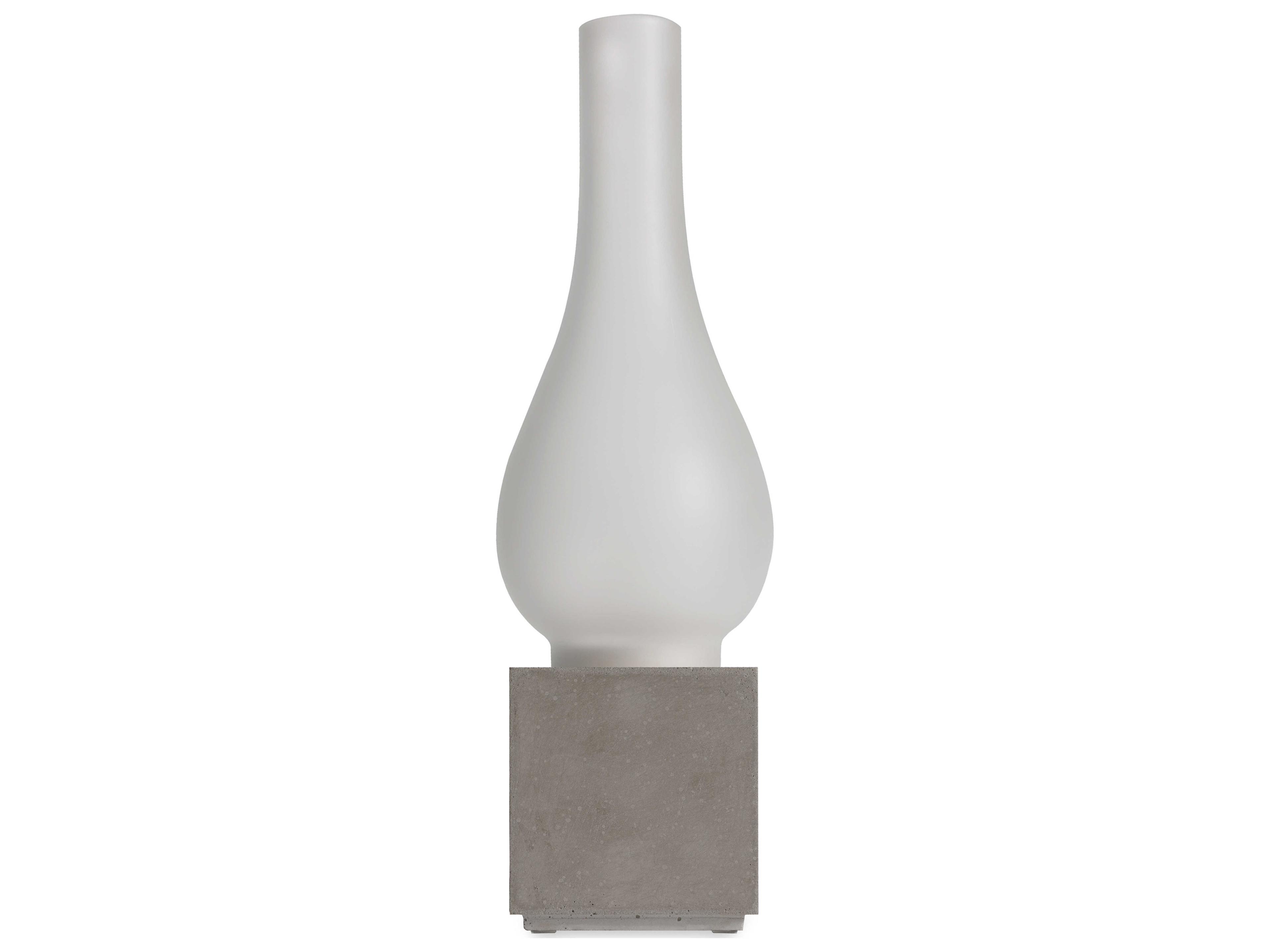 Amarcord LED Dove Grey Table Lamp with Frosted Transparent Glass Shade