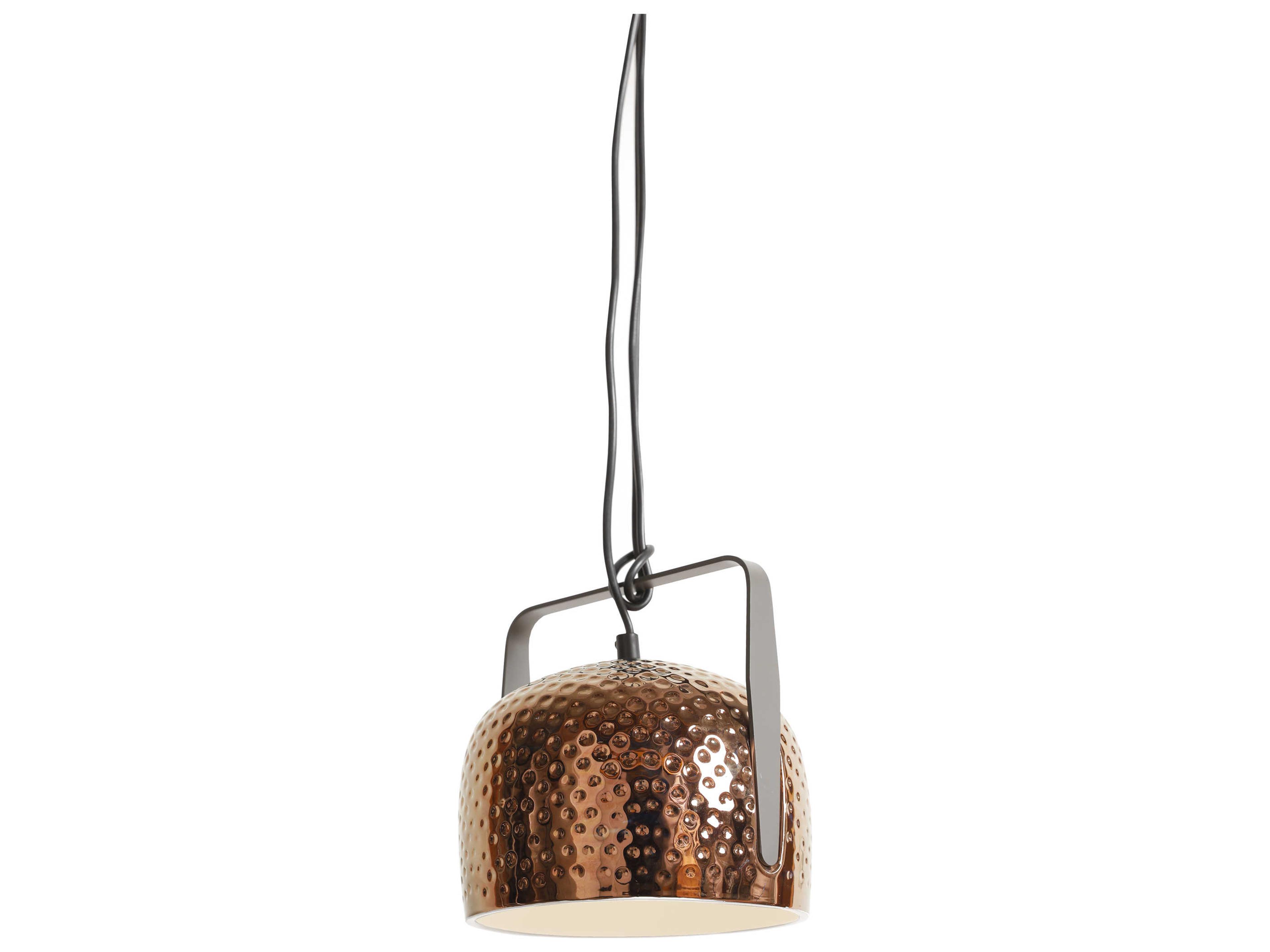 Bag Pendant Light Textured Bronze Ceramic Suspension Lamp