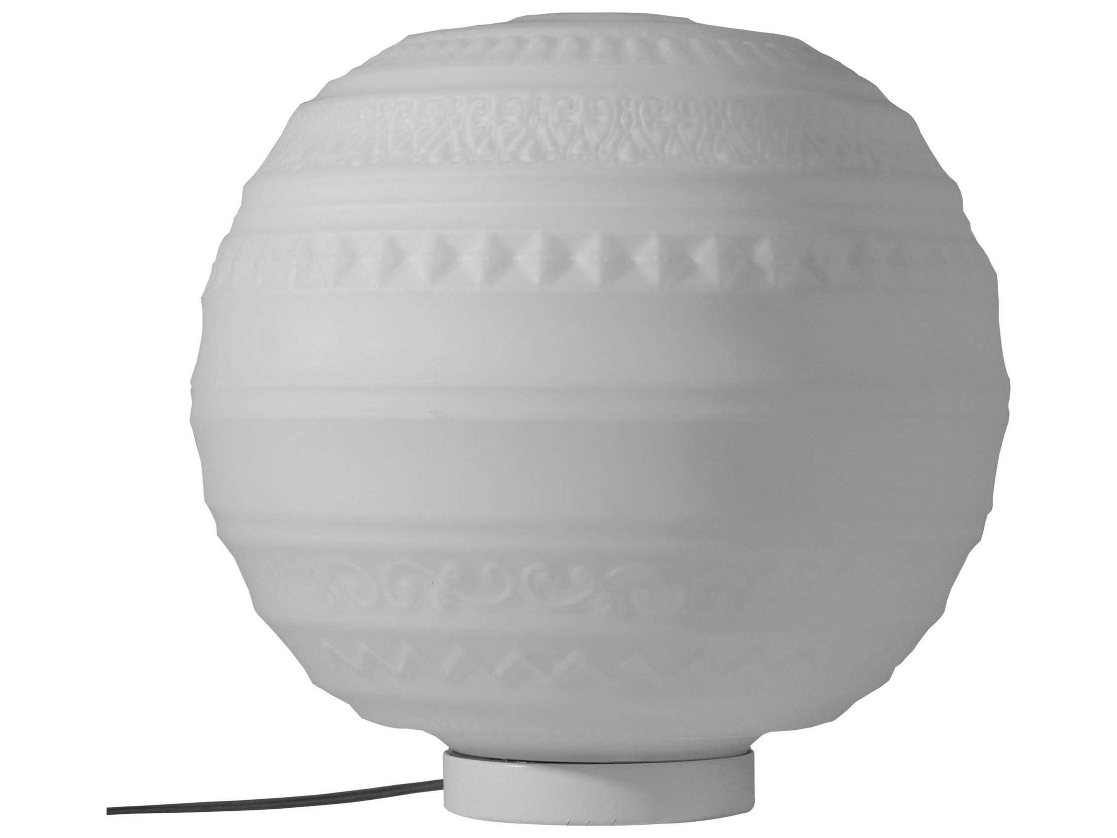 Braille Glass LED White Matt Table Lamp