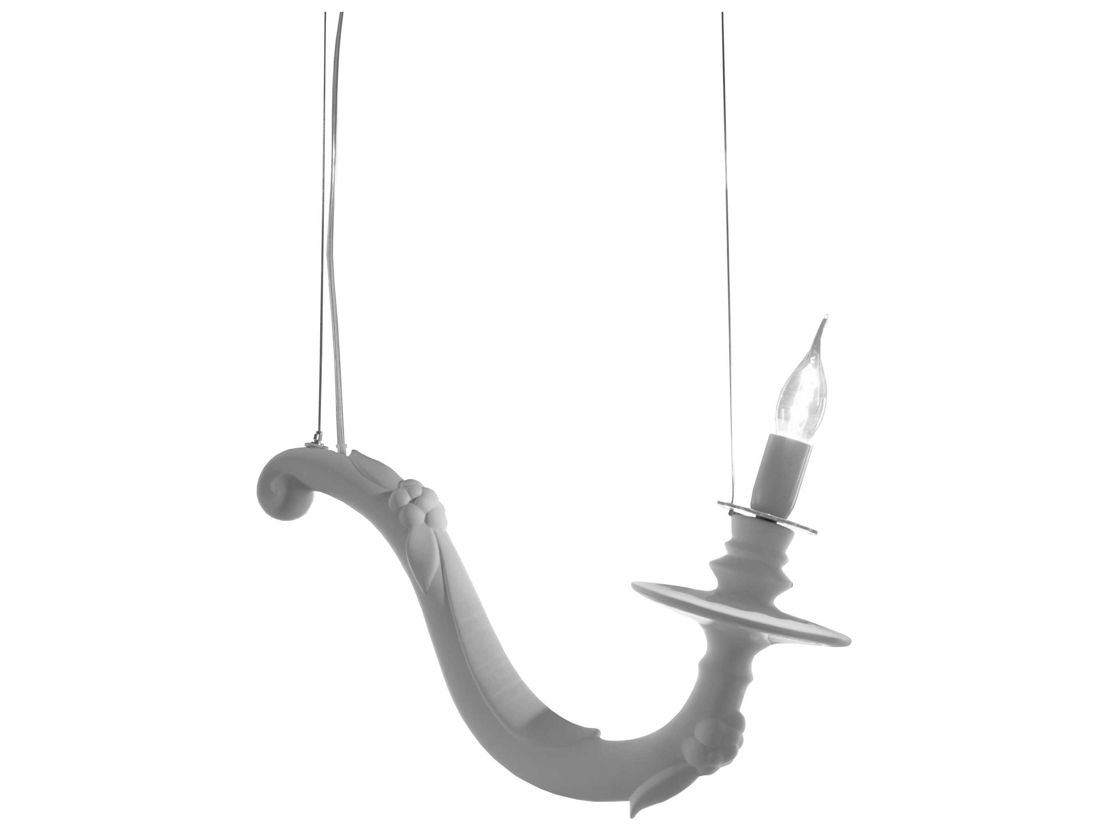 Déjà-Vu Nu Suspension Light in White Ceramic