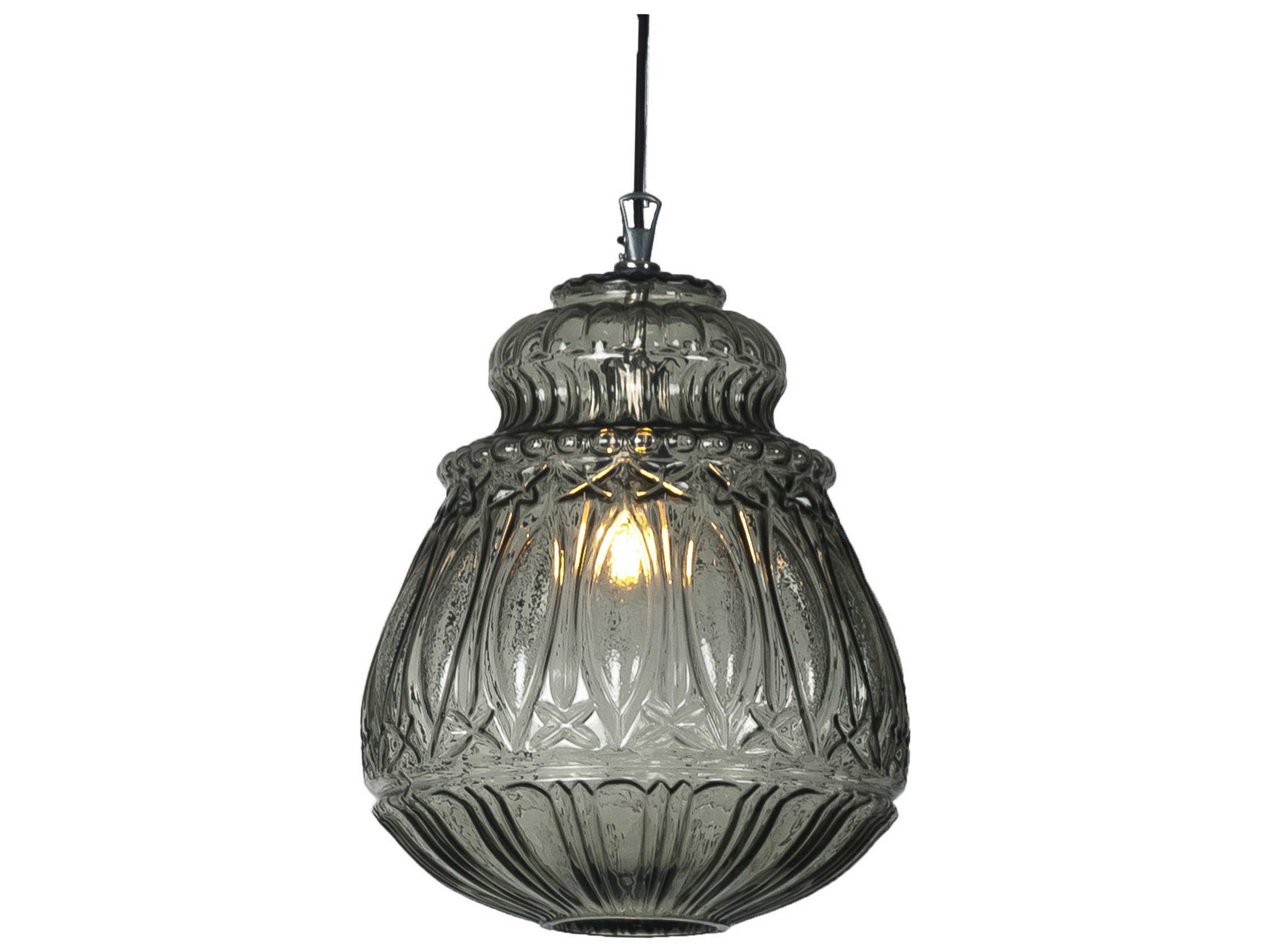 Ginger Suspension Lamp in Smoked Glass