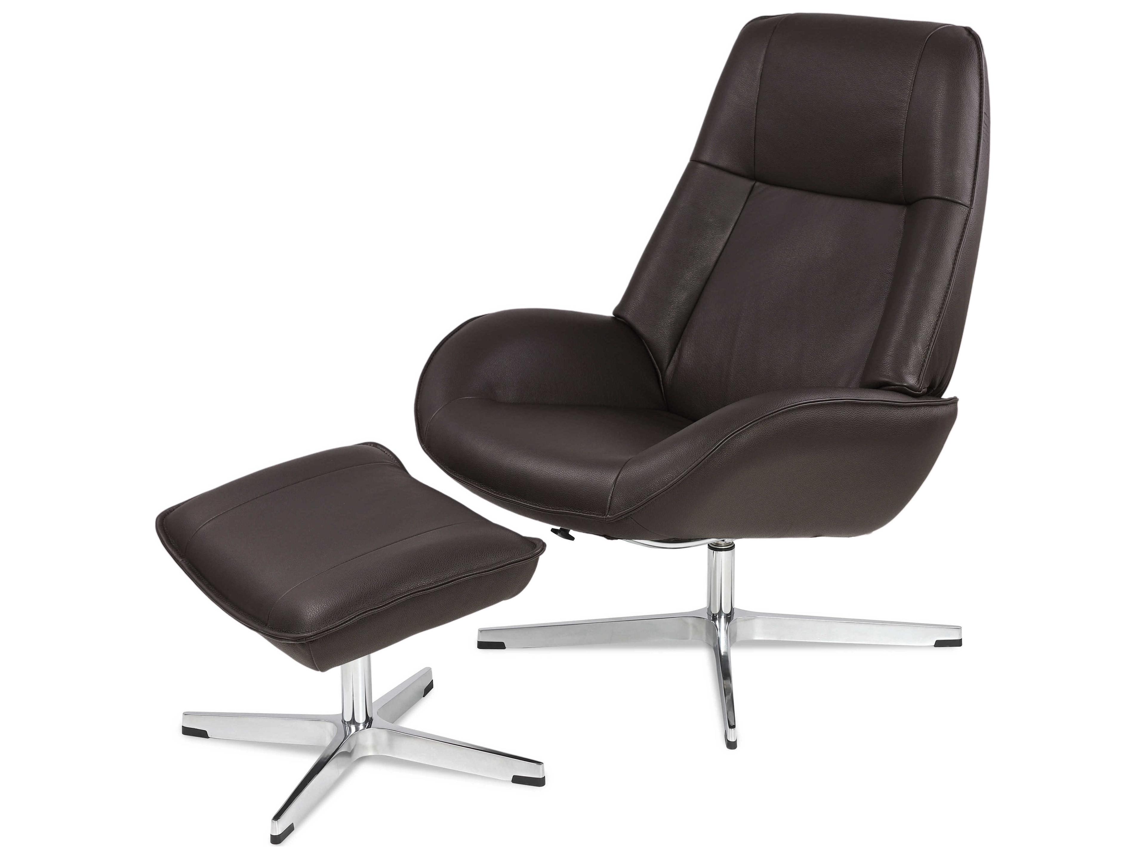 Roma Balder Dark Brown Leather Recliner