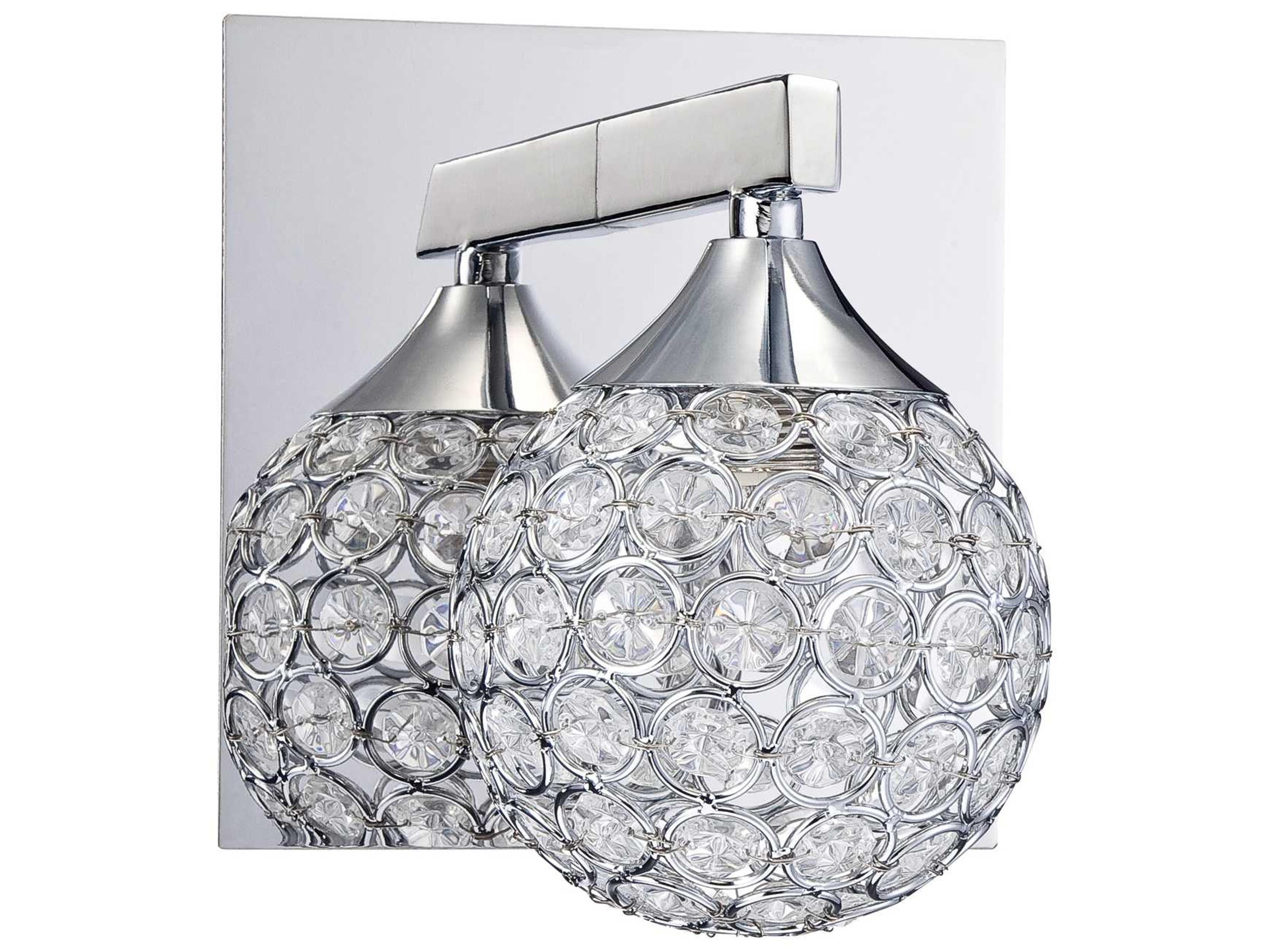 Crys Chrome Crystal Wall Sconce