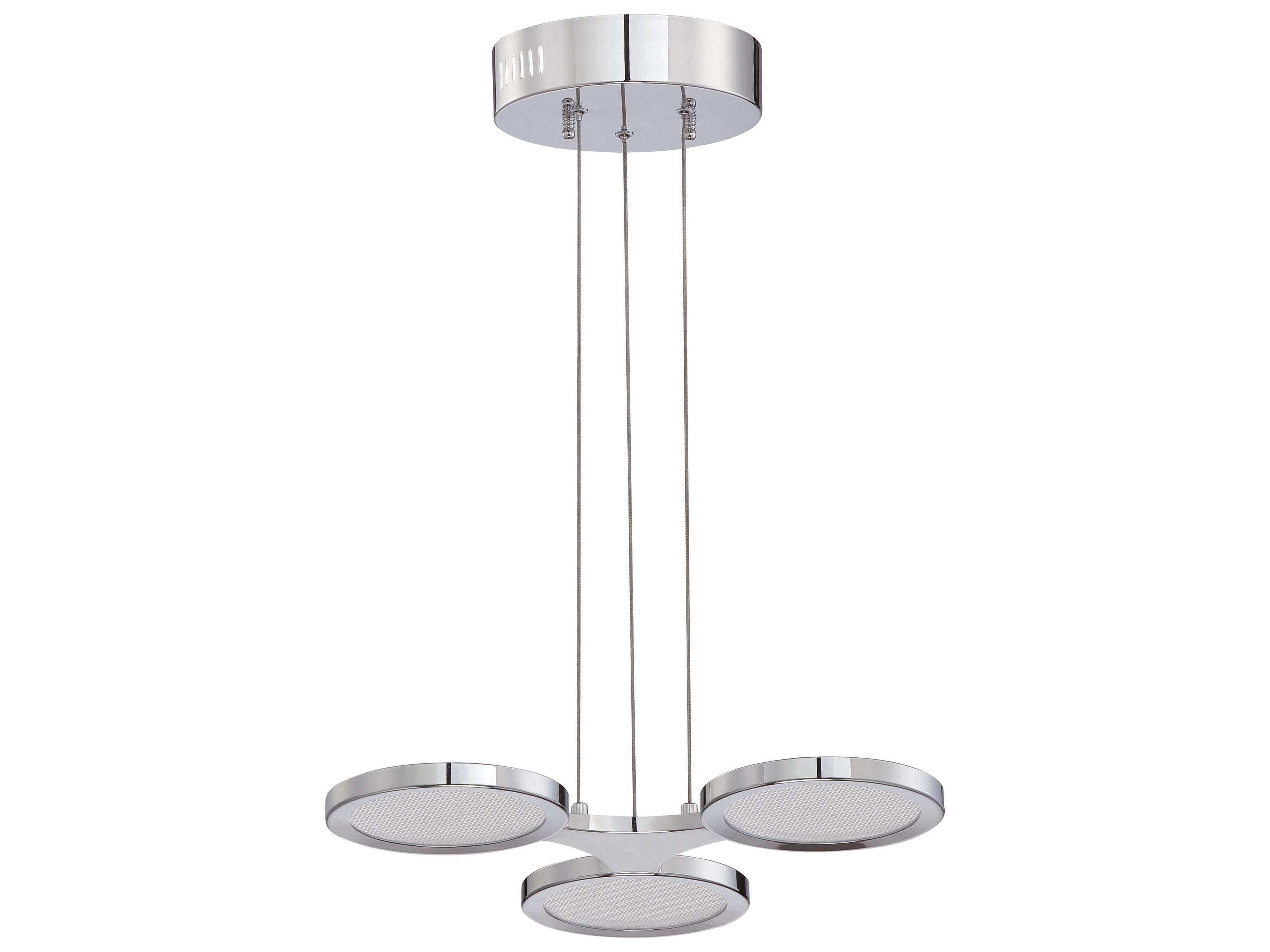 Milan Chrome Glass LED Round Pendant