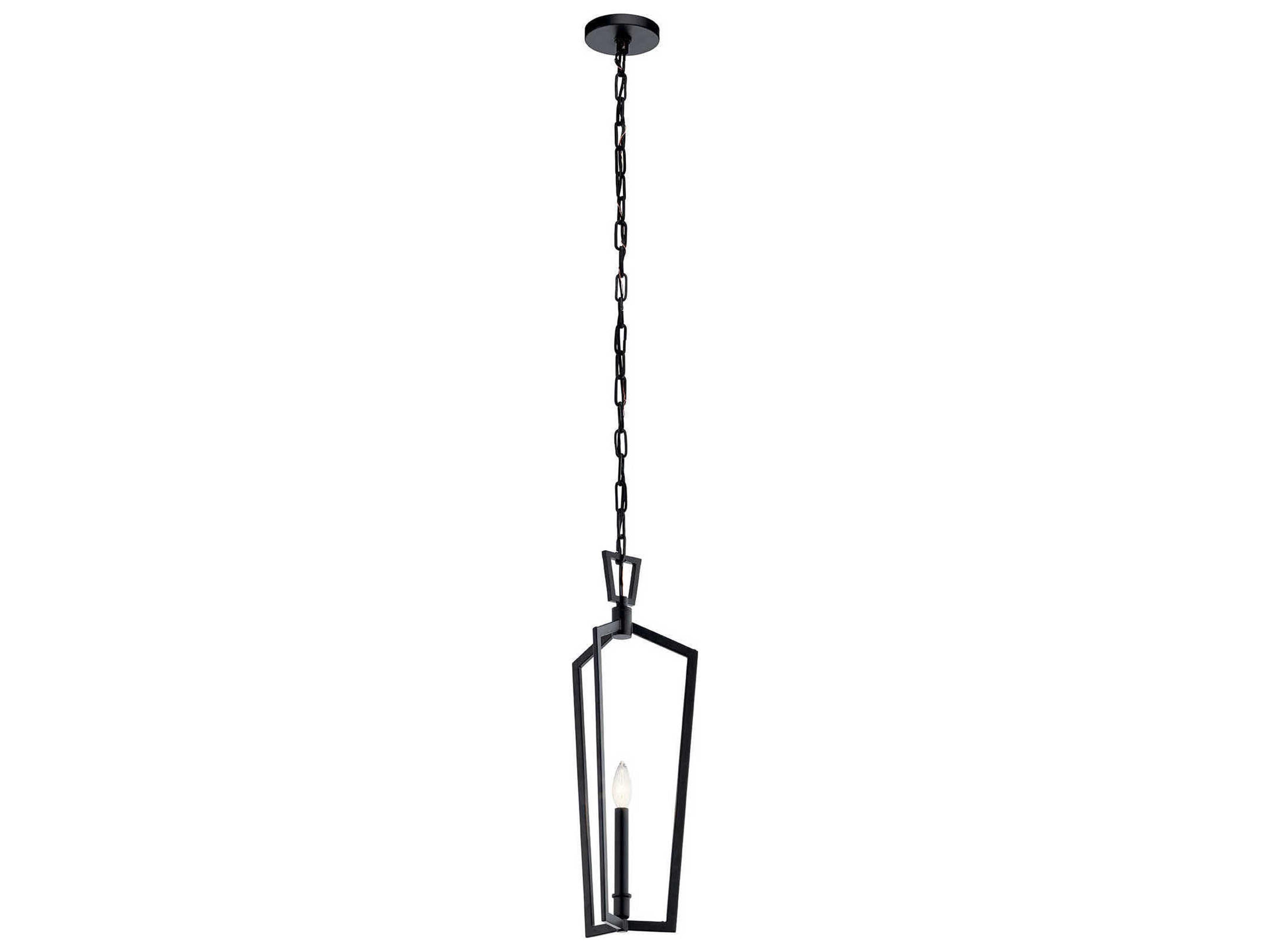 Abbotswell 1-Light Black Geometric Mini Pendant
