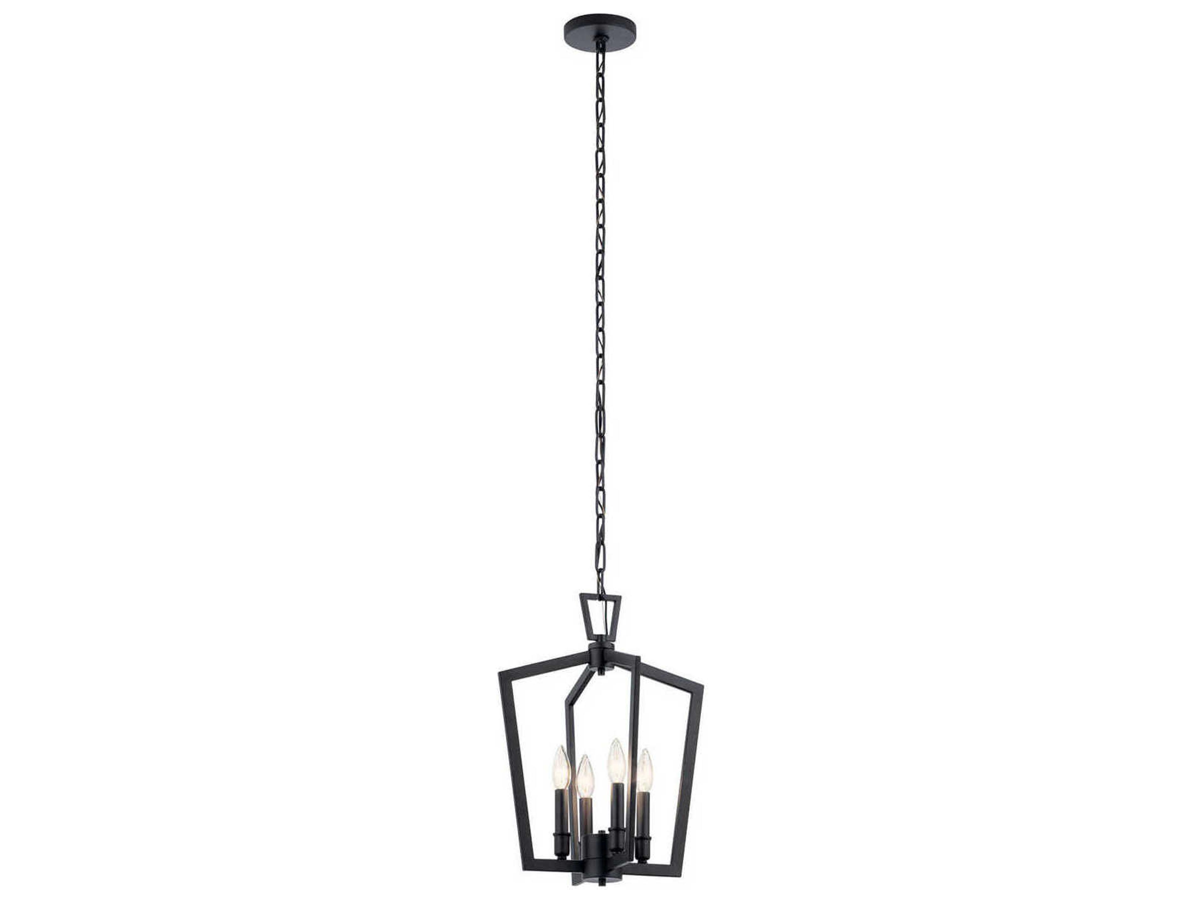Abbotswell 4-Light Black Geometric Pendant