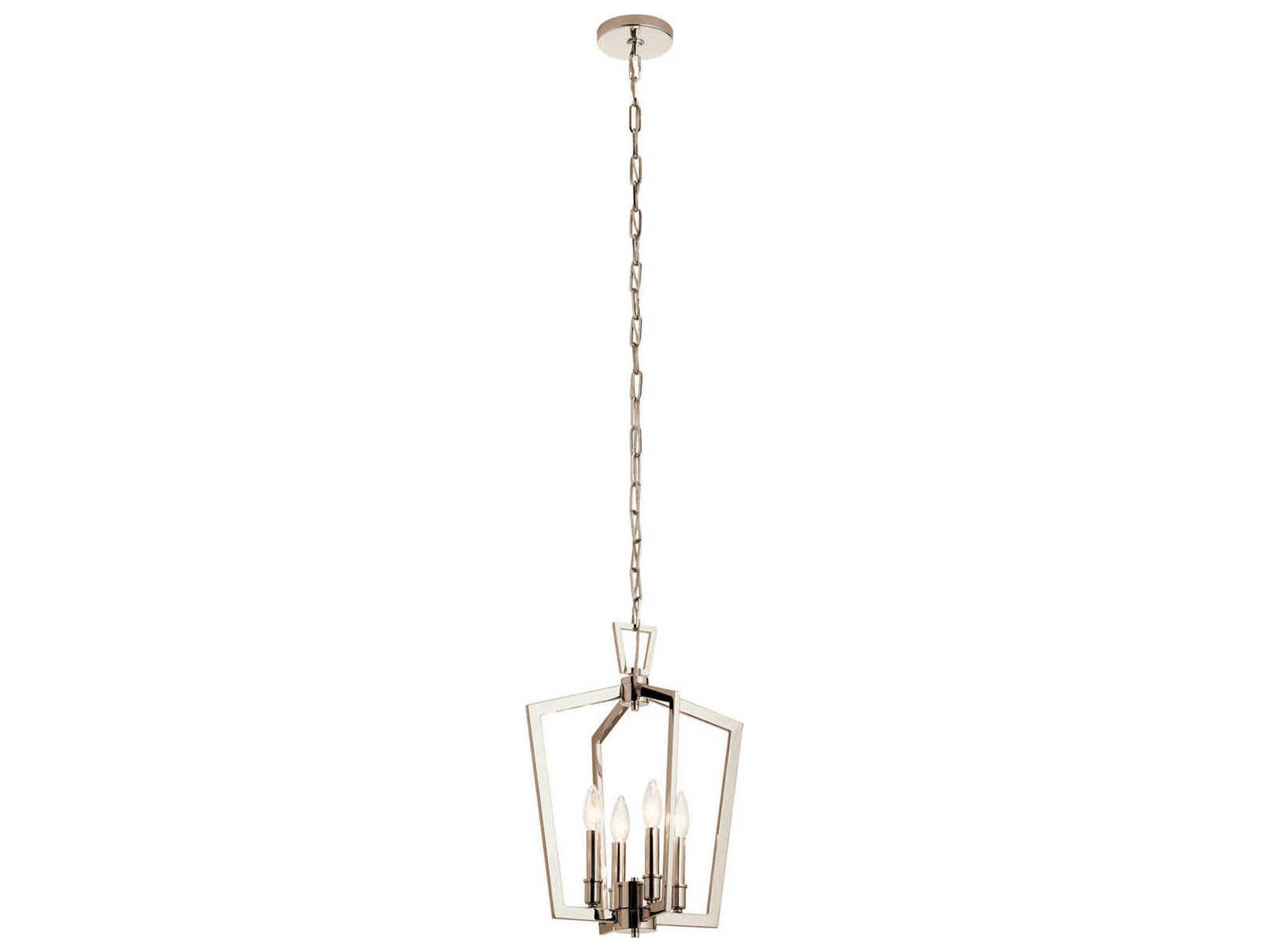 Abbotswell 4-Light Polished Nickel Geometric Pendant