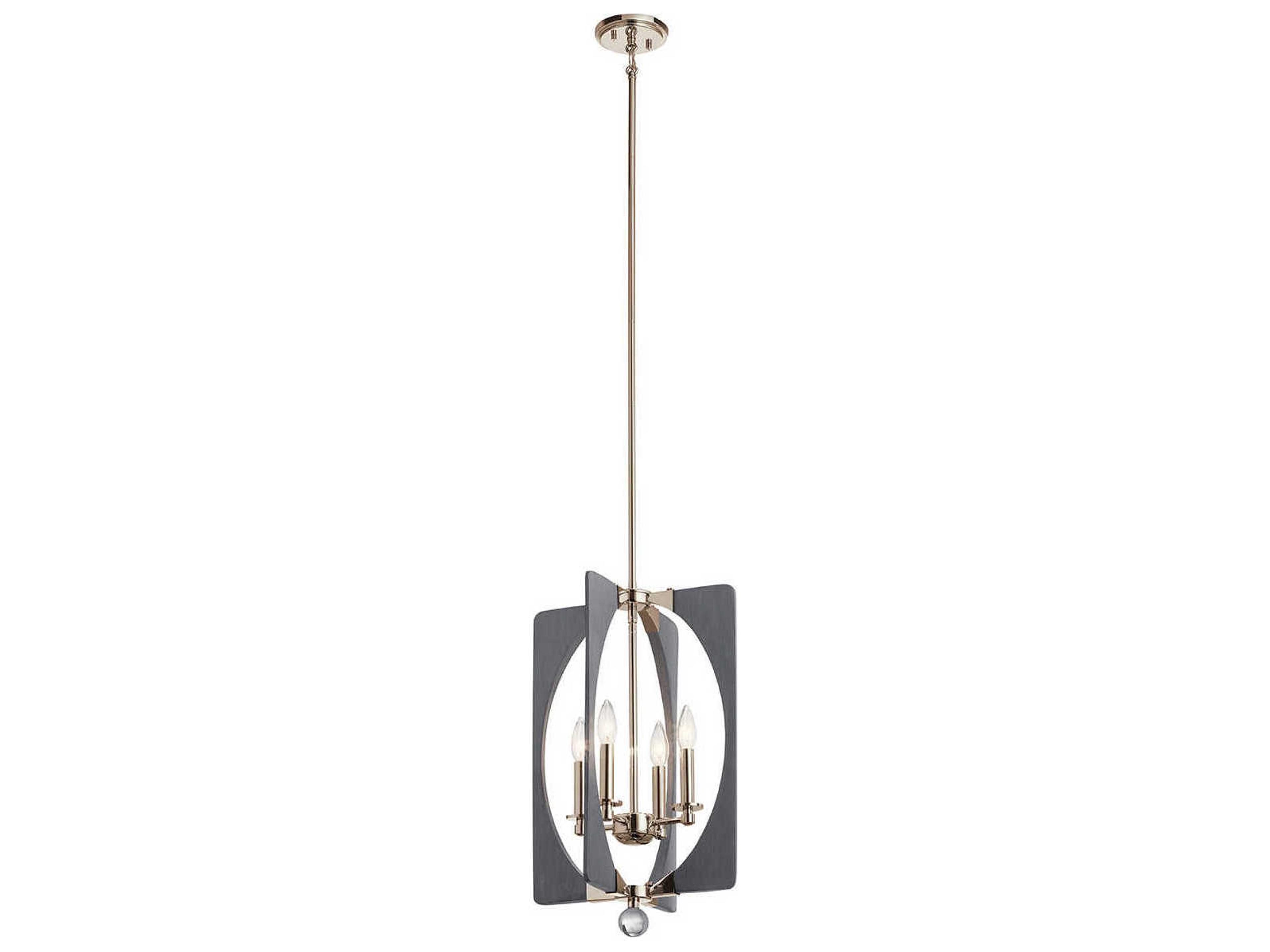 Alscar 4-Light Driftwood Grey Candelabra Linear Chandelier