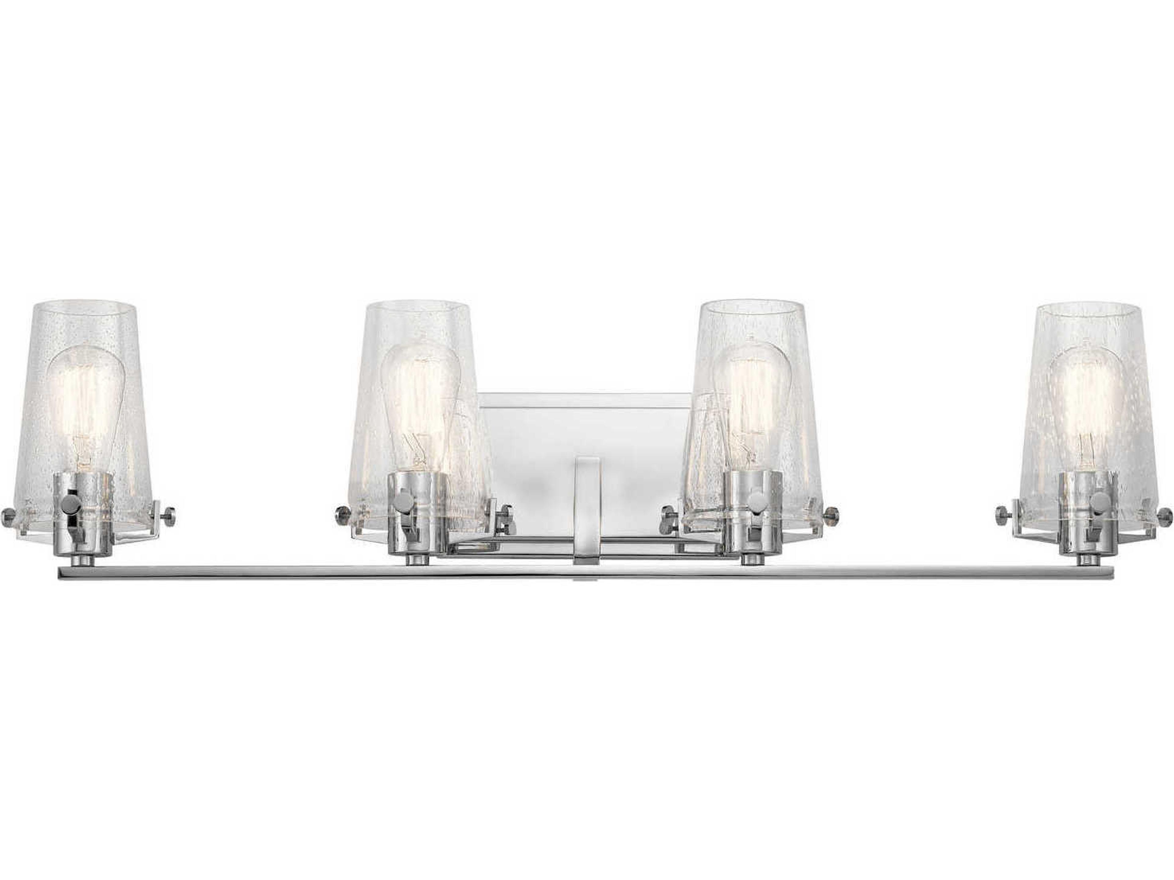 Alton 4-Light Chrome Glass Vanity Light