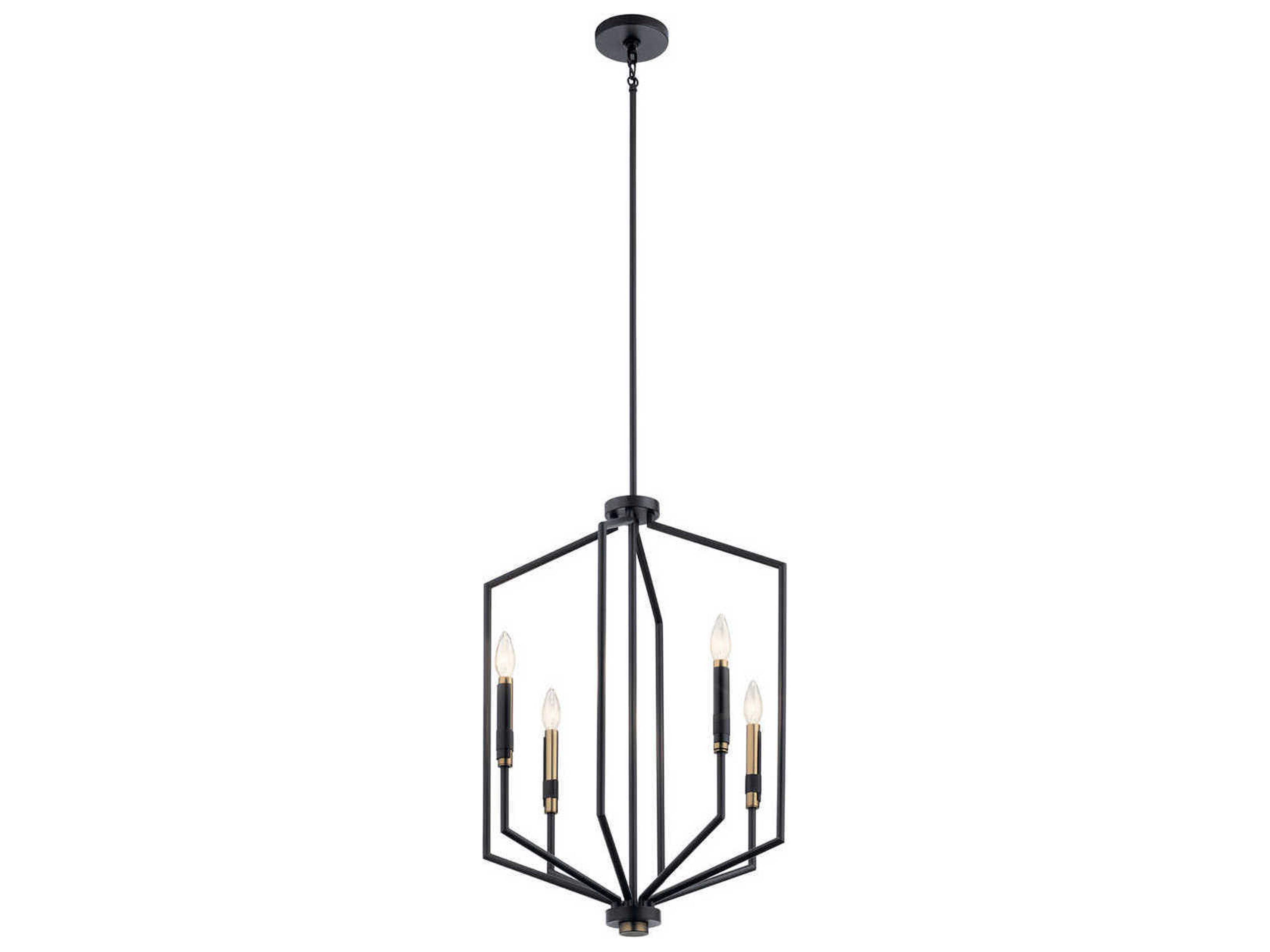 Armand 4-Light Black Candelabra Chandelier