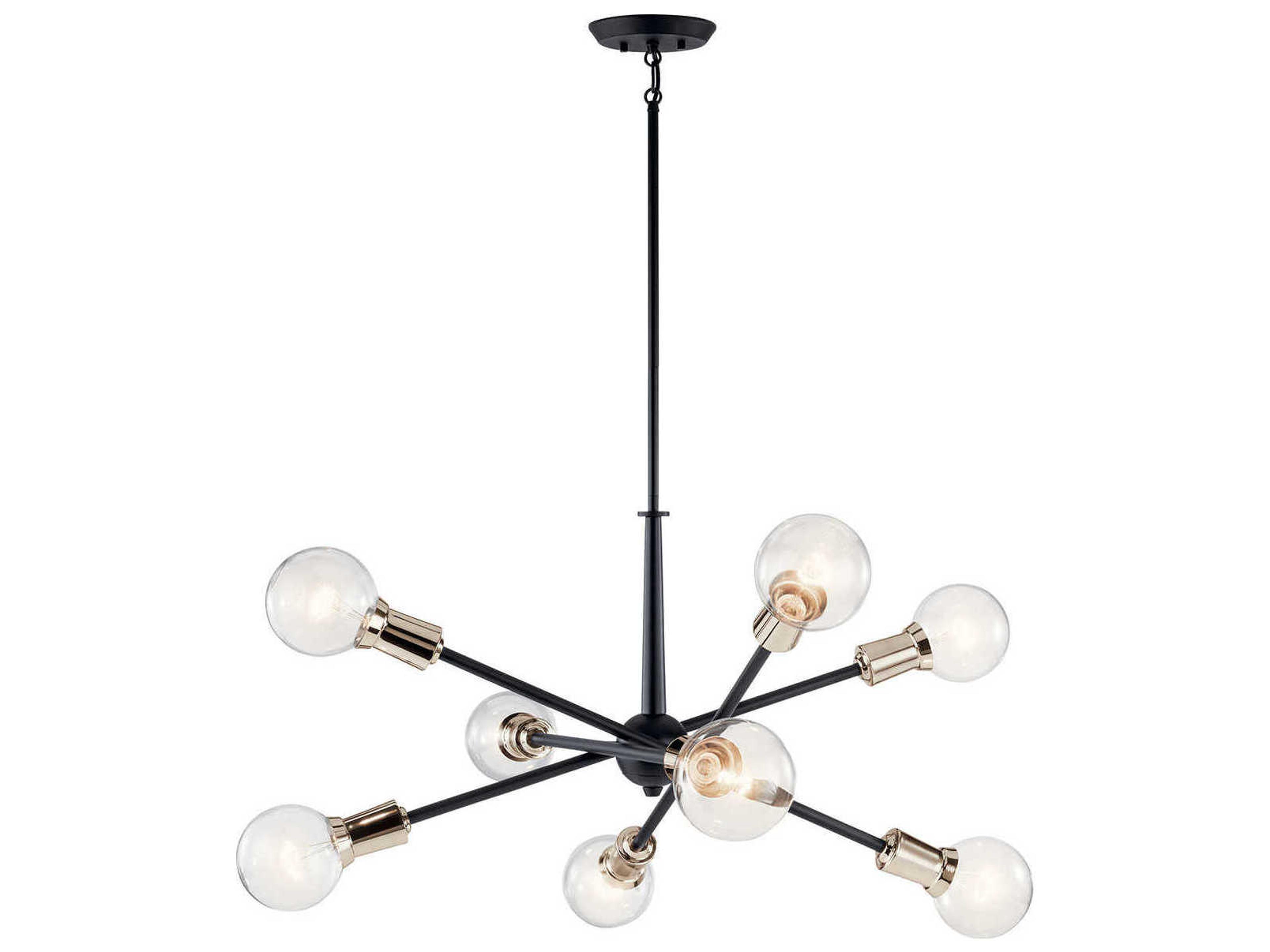 Armstrong 8-Light Black Geometric Globe Pendant