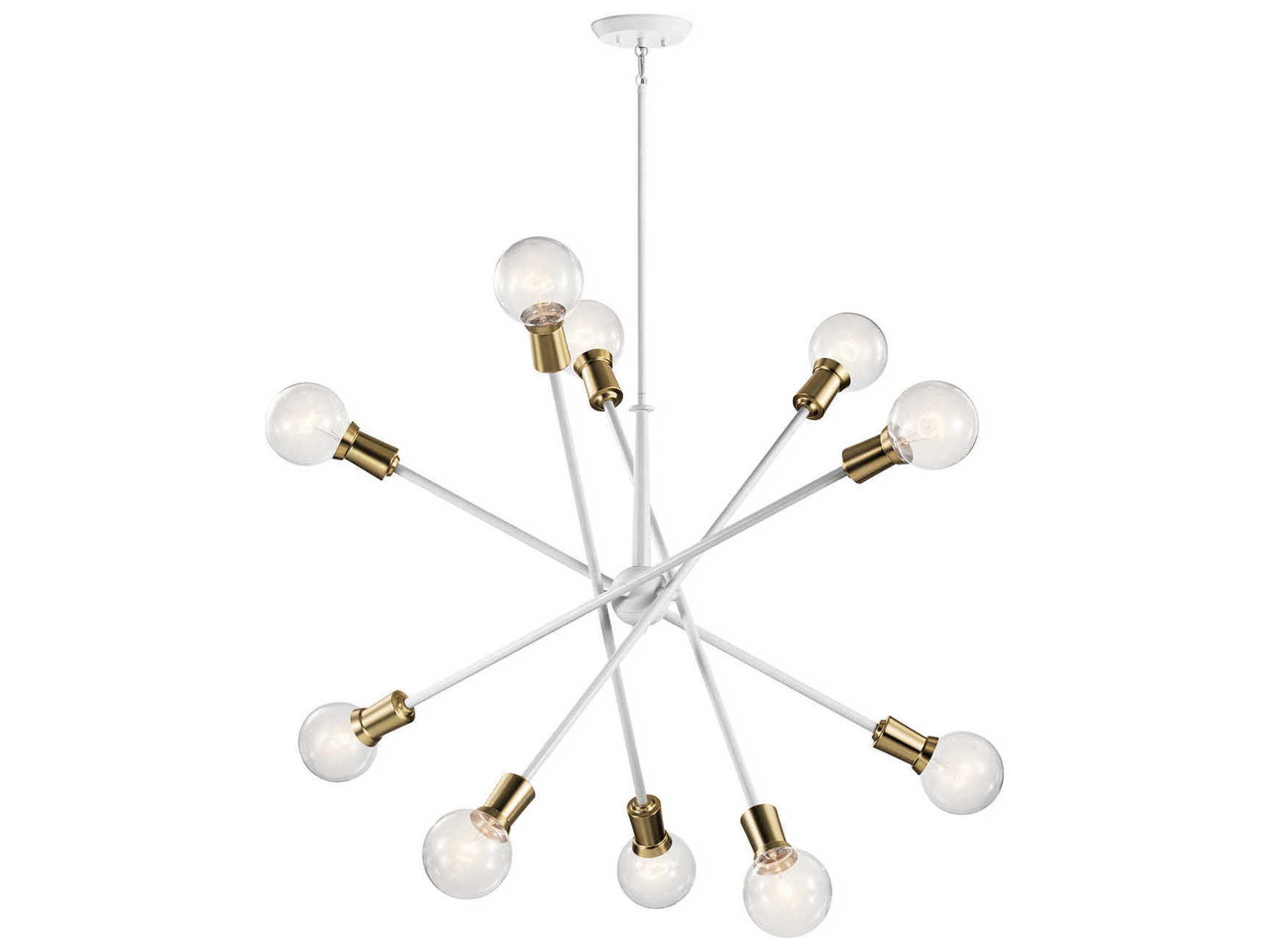 Armstrong 10-Light White Globe Linear Pendant